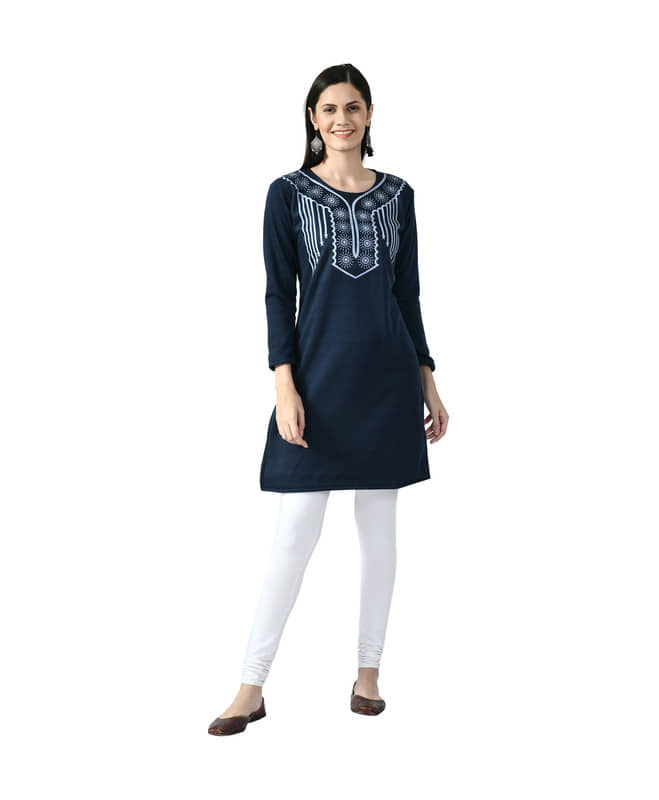 Woollen Short Kurti For Women (Pack of 1) - Kurtis, Tunics | Buy online on ZillyBuy