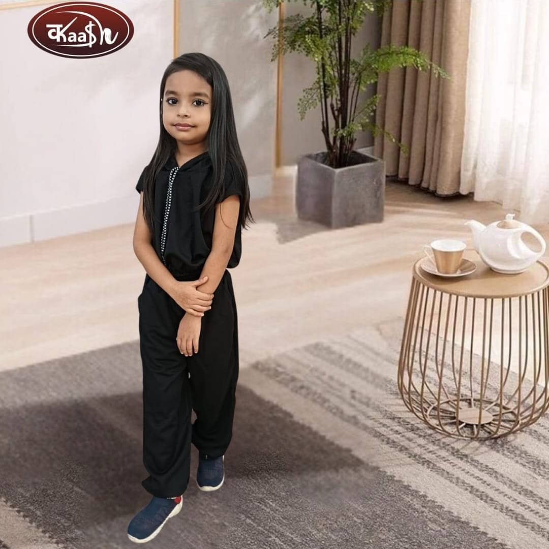     			Kaash Pack of 1 Girls Cotton Blend Top With Pajama ( Black )