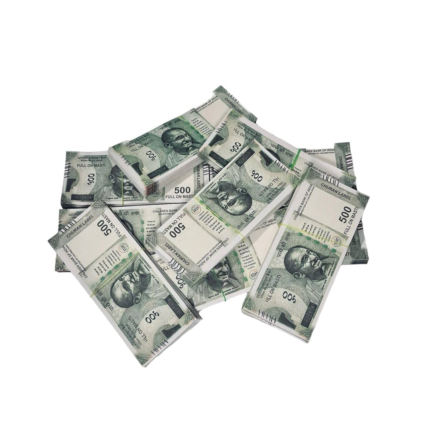     			Laserbot (Number 100 X 5 =500 Each) for Kids Denomination Learning Money (ONLY 500 NAKLI Note) Artificial Playing NOTE, Learn Money