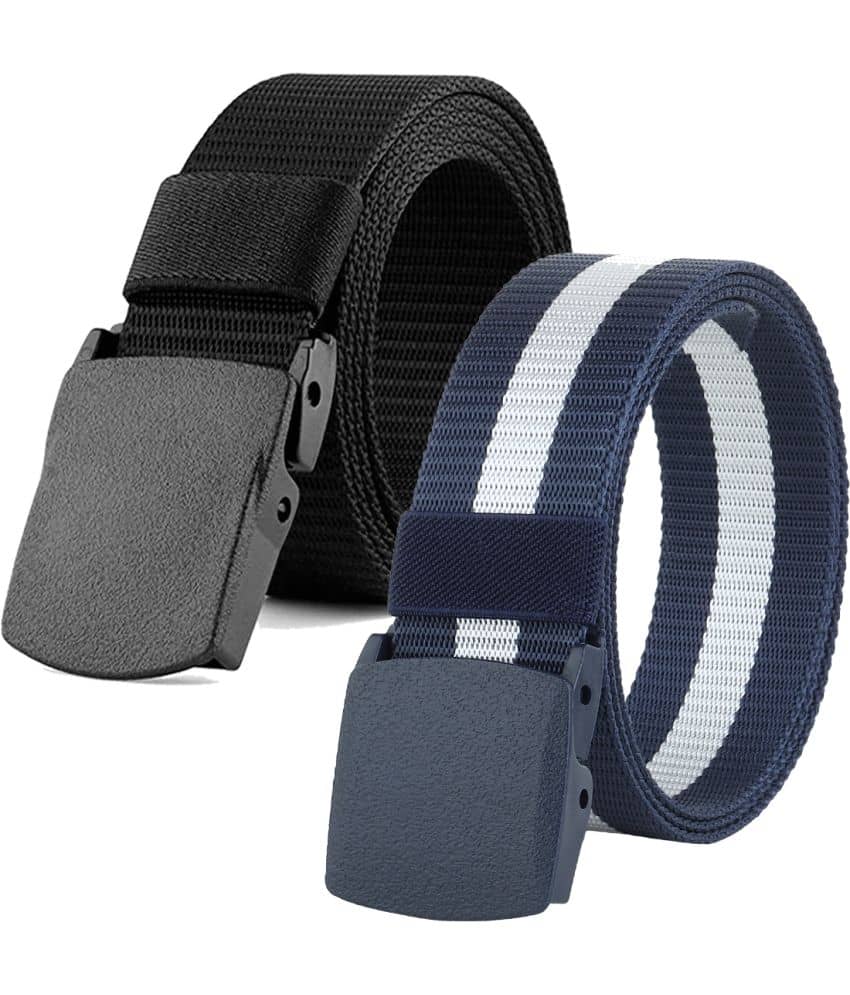 Loopa Multi Nylon Casual Belt Pack of 2