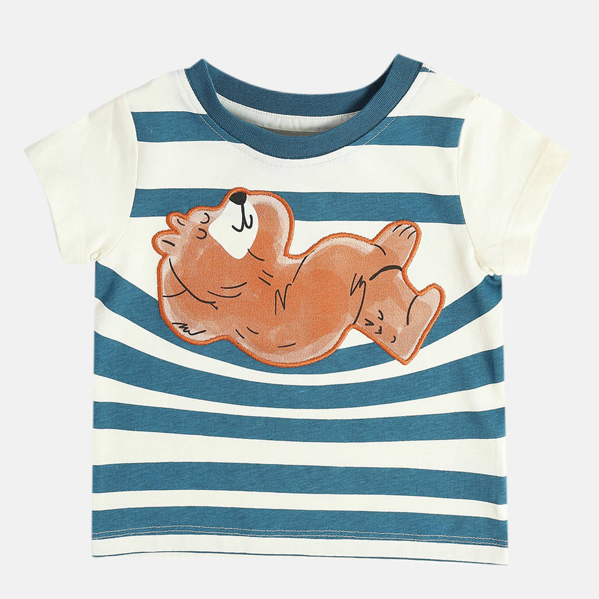     			MINI KLUB Pack of 1 Baby Boys Cotton T-Shirt ( White )