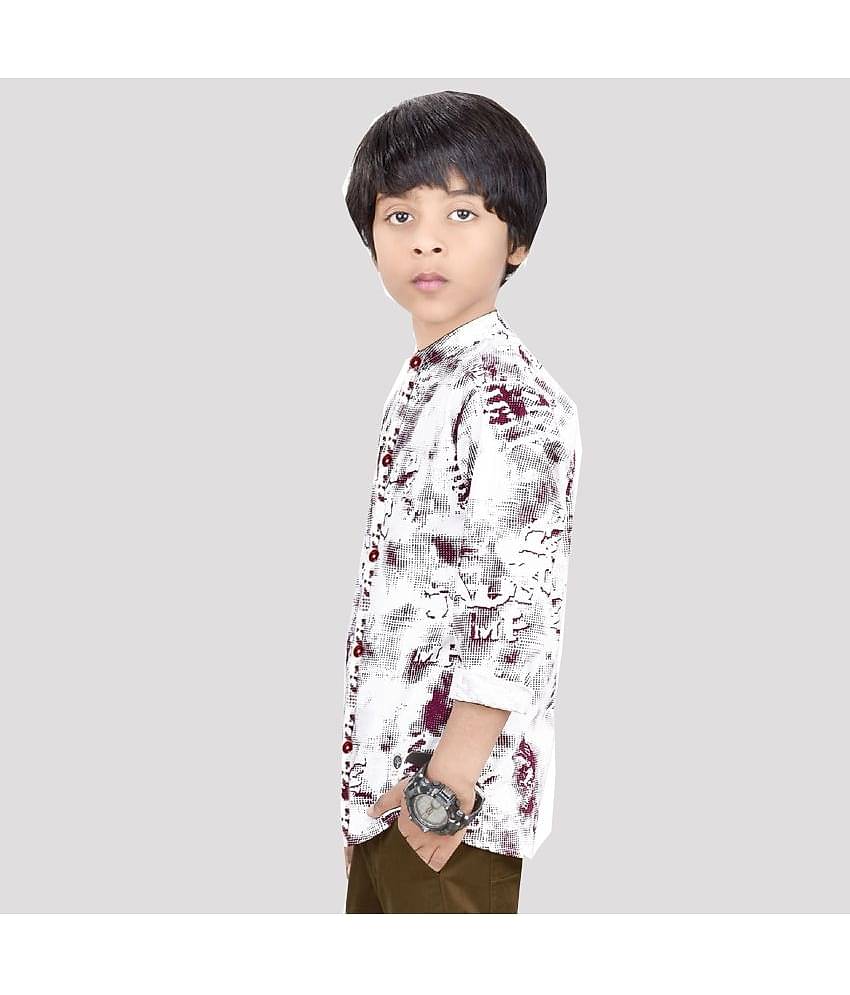 Made In The Shade Pack of 1 Boys 100% Cotton Full Sleeves Shirt ( White )