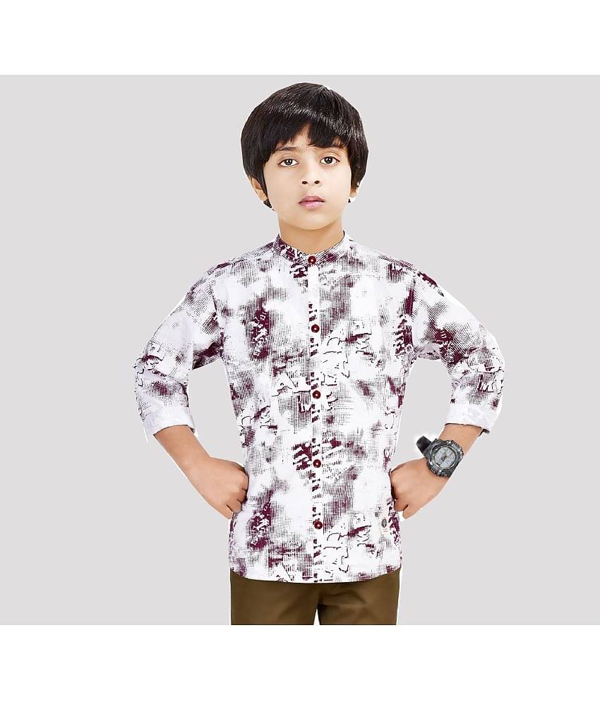 Made In The Shade Pack of 1 Boys 100% Cotton Full Sleeves Shirt ( White )