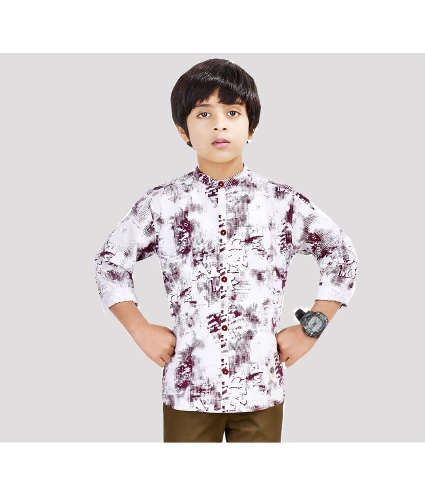 Made In The Shade Pack of 1 Boys 100% Cotton Full Sleeves Shirt ( White )