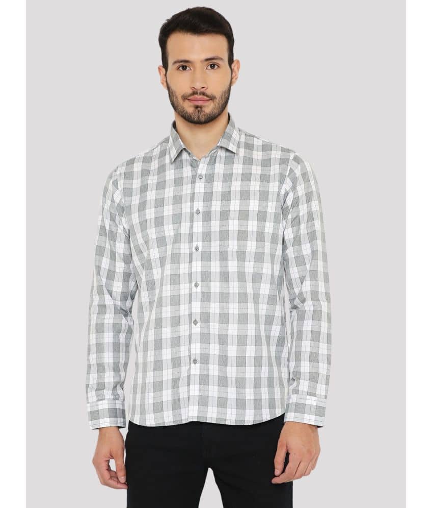 Maharaja - Green Cotton Blend Slim Fit Men's Formal Shirt ( Pack of 1 )