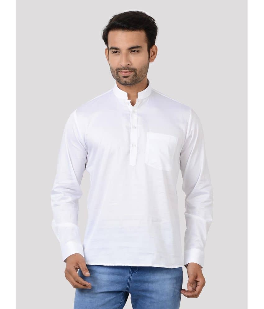 Maharaja - White Cotton Men's Regular Kurta ( Pack of 1 ) - Kurtas & Kurta Sets | Buy online on ZillyBuy