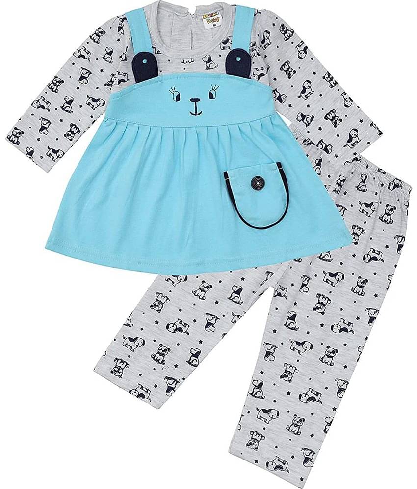 NammaBaby Pack of 1 Baby Girls Cotton Blend Dresses ( Blue )