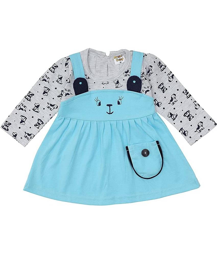 NammaBaby Pack of 1 Baby Girls Cotton Blend Dresses ( Blue )