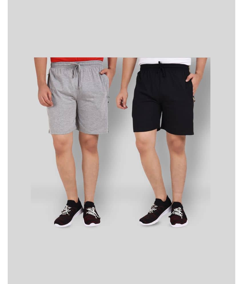 Neo Garments - Multicolor Cotton Men's Shorts ( Pack of 2 ) - Shorts | Buy online on ZillyBuy