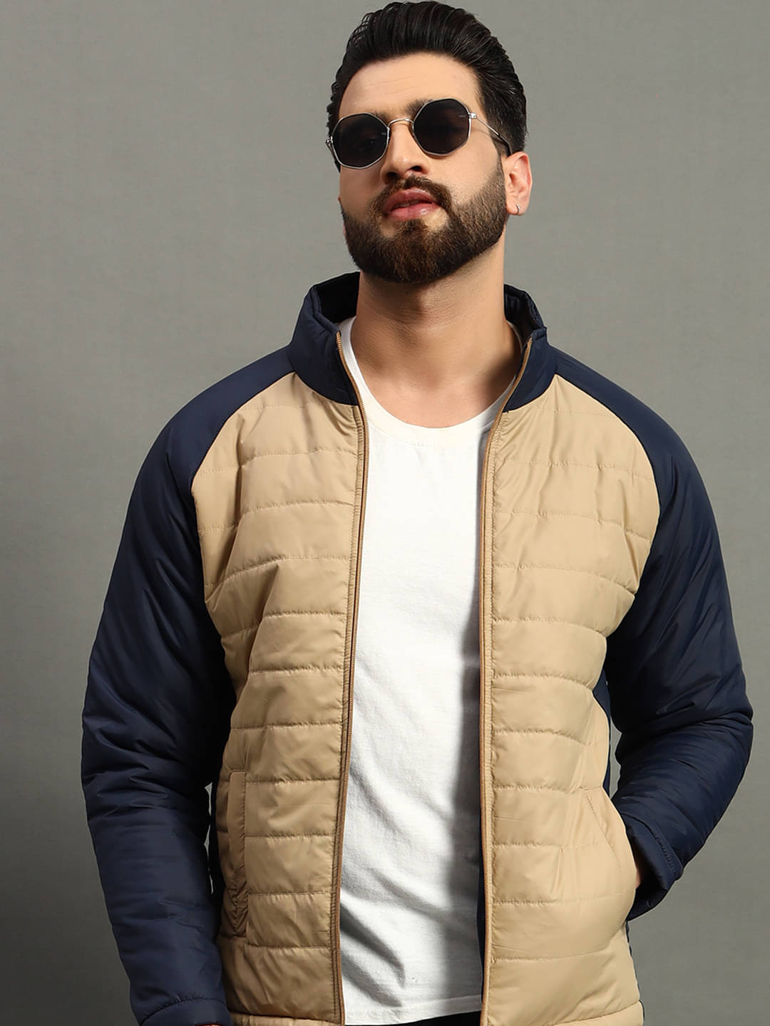 Nuovo Polyester Men's Casual Jacket - Beige ( Pack of 1 ) Nuovo Polyester Men's Casual Jacket - Beige ( Pack of 1 )