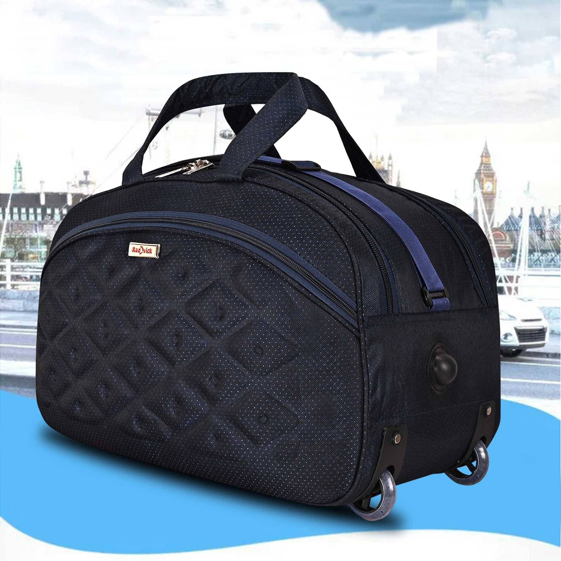     			Red vick 20 Ltrs Blue Polyester Duffle Trolley