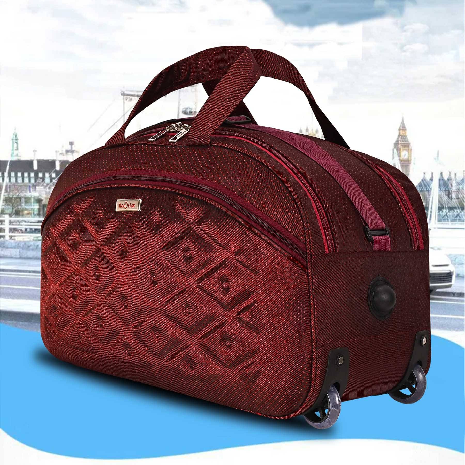     			Red vick 20 Ltrs Red Polyester Duffle Trolley