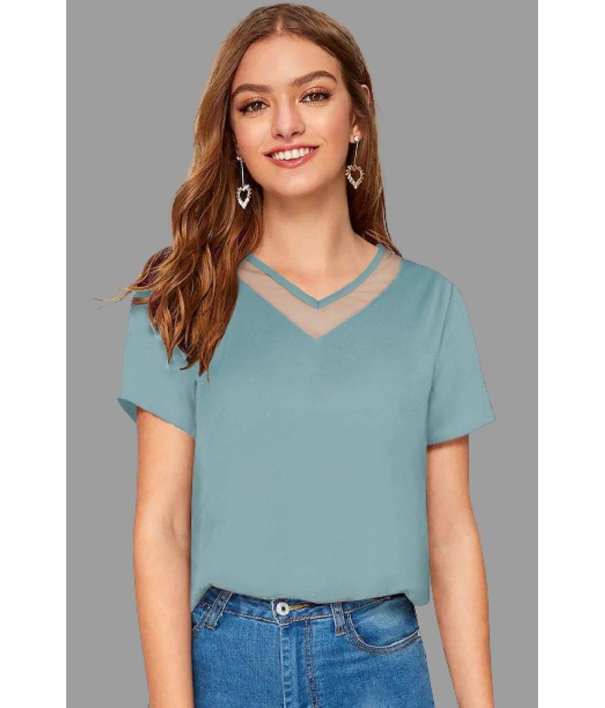 Sanjana Silks Women's Polyester Regular Top ( Pastel ) Sanjana Silks Women's Polyester Regular Top ( Pastel )