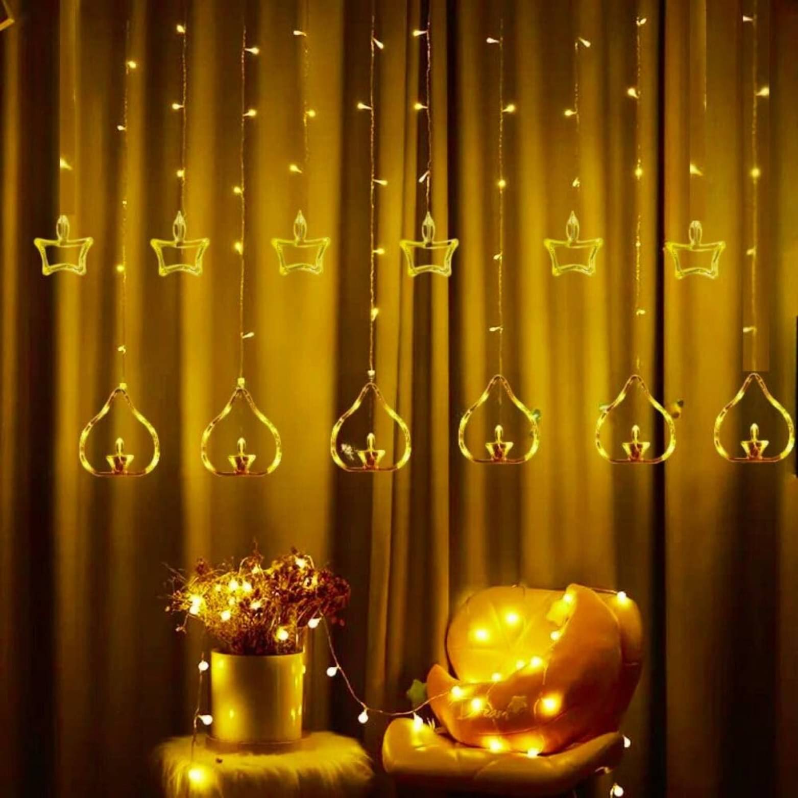 Spark World Yellow 3.5M Curtain String Light ( Pack of 1 ) Spark World Yellow 3.5M Curtain String Light ( Pack of 1 )