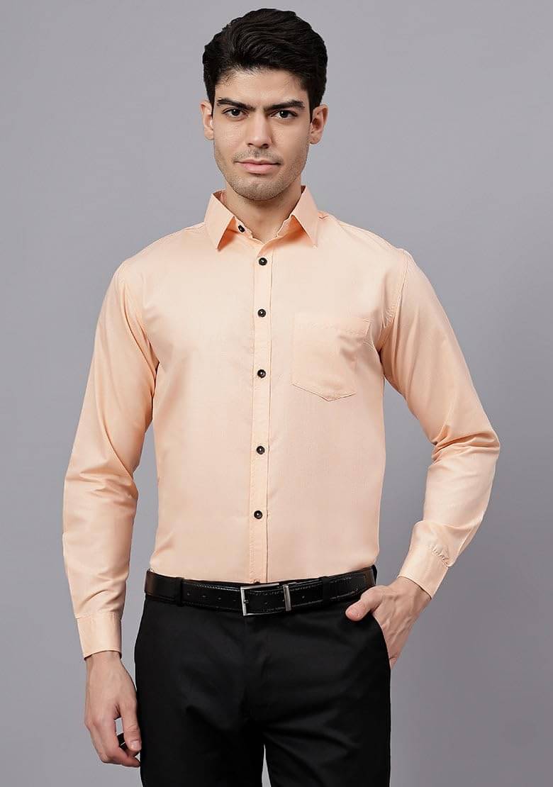 Vida Loca Cotton Blend Slim Fit Solids Full Sleeves Men's Casual Shirt - Dark Orange ( Pack of 1 ) Vida Loca Cotton Blend Slim Fit Solids Full Sleeves Men's Casual Shirt - Dark Orange ( Pack of 1 )