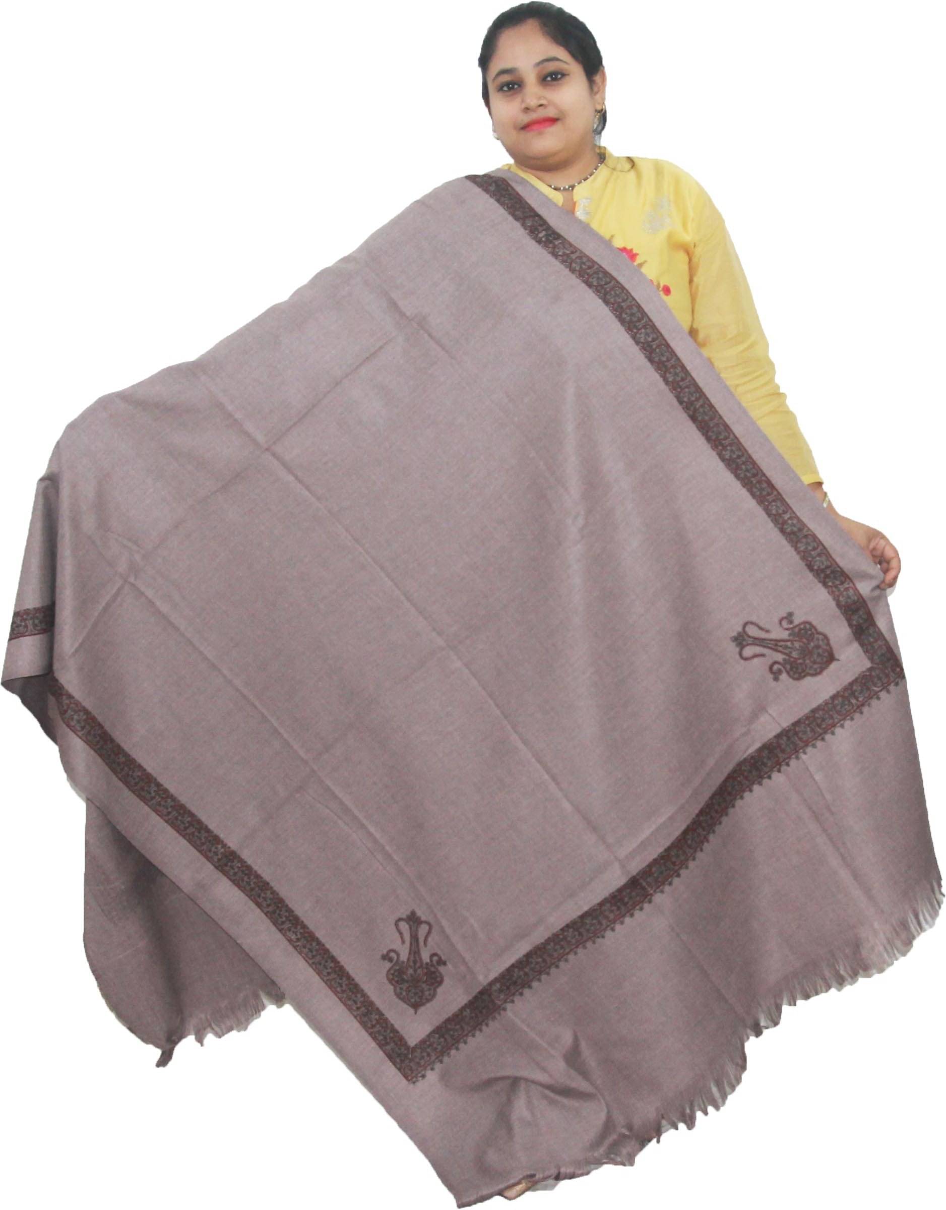     			Vrinde Grey Printed Shawl - ( Pack of 1 )