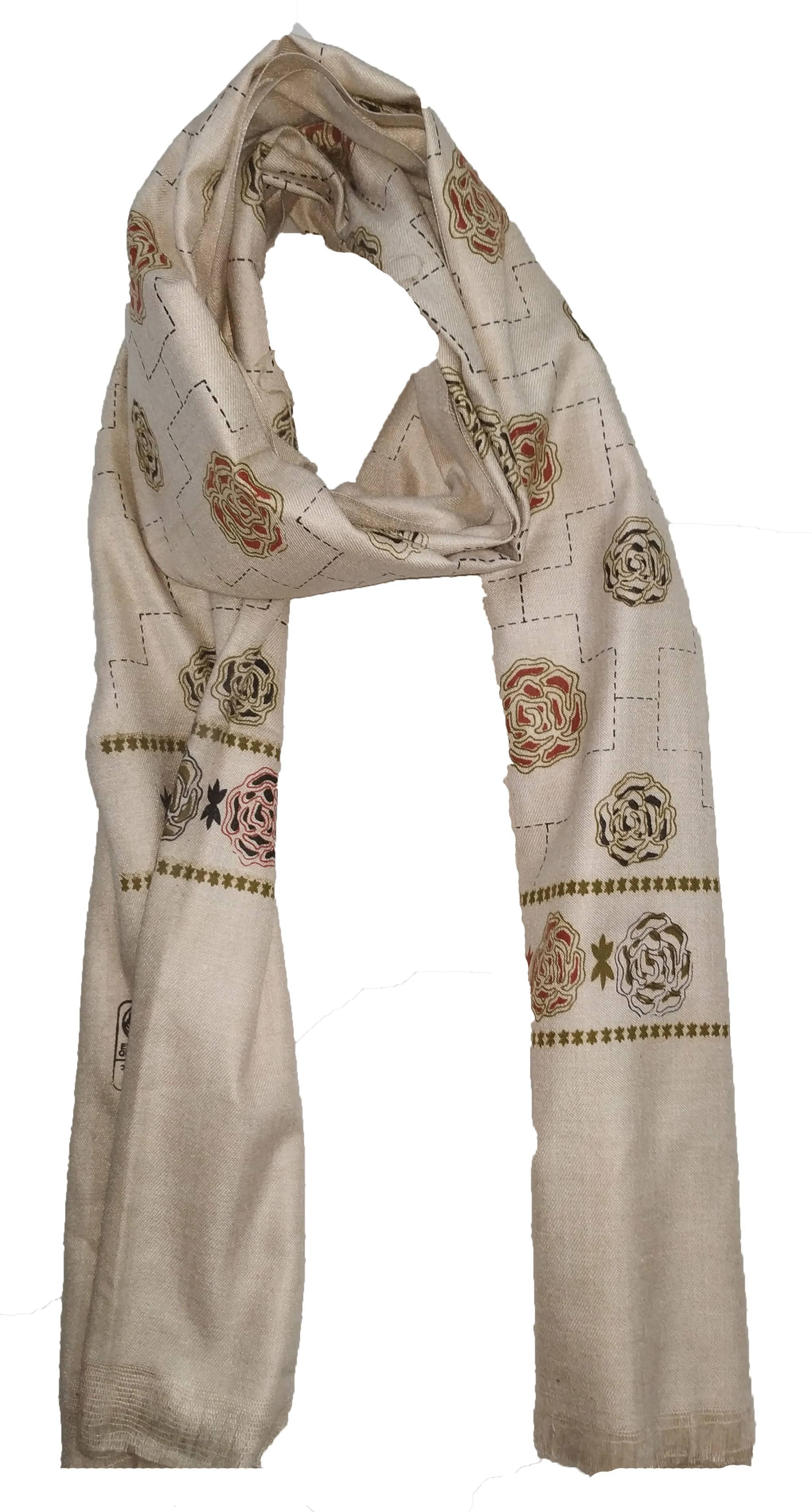     			Vrinde Grey Printed Shawl - ( Pack of 1 )