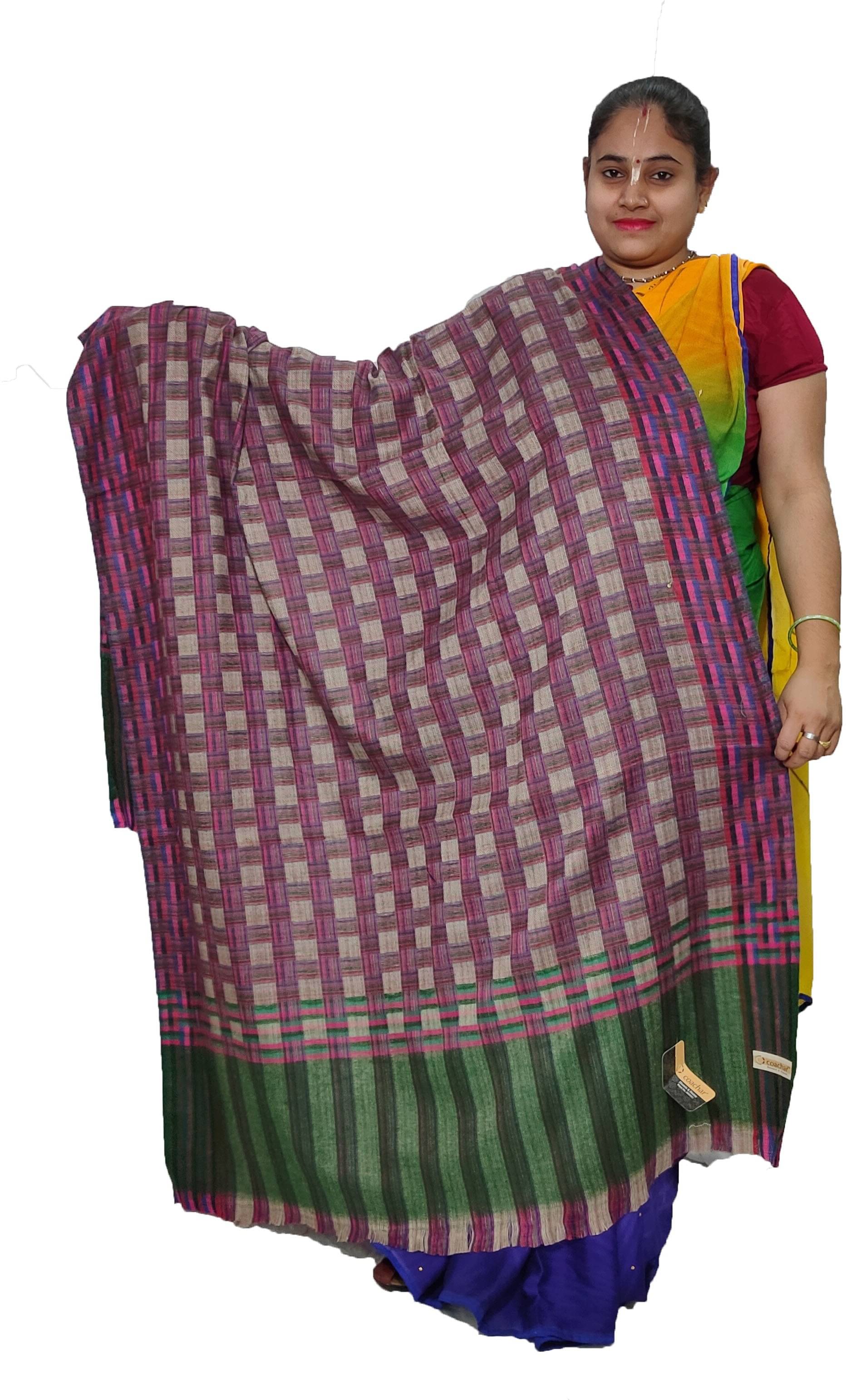 Vrinde Multicolor Checks Shawl - ( Pack of 1 ) Vrinde Multicolor Checks Shawl - ( Pack of 1 )