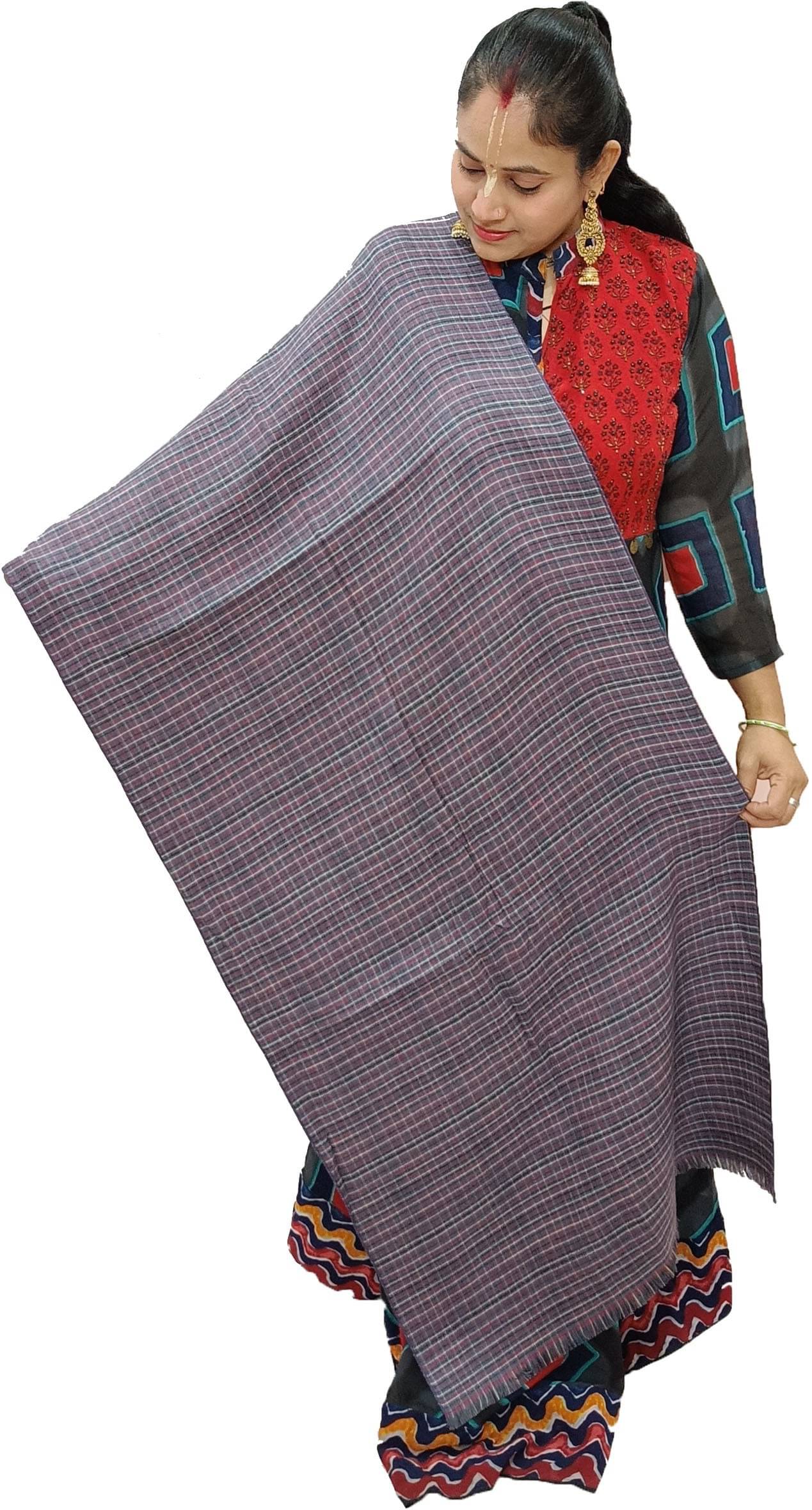     			Vrinde Multicolor Checks Shawl - ( Pack of 1 )