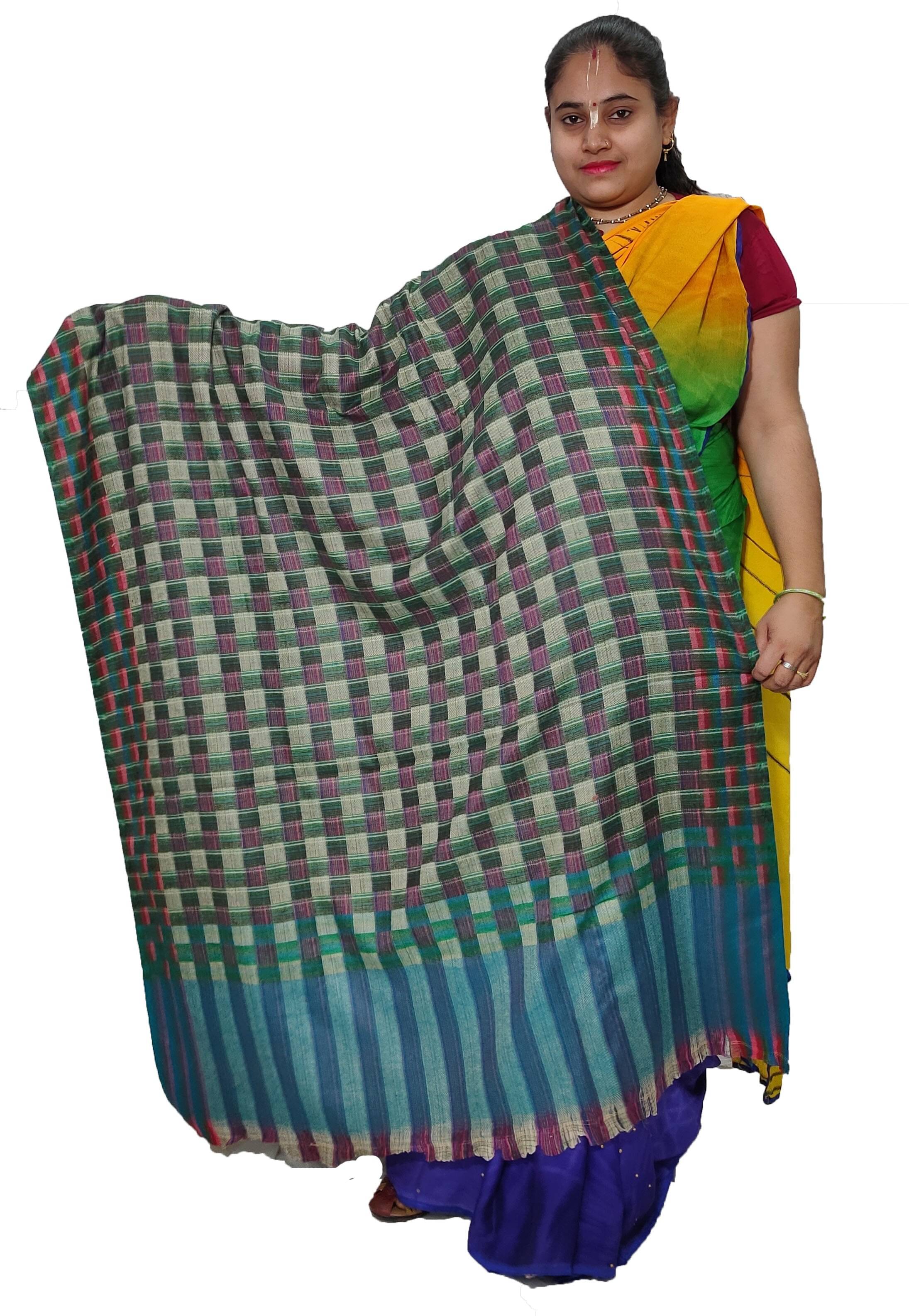     			Vrinde Multicolor Checks Shawl - ( Pack of 1 )