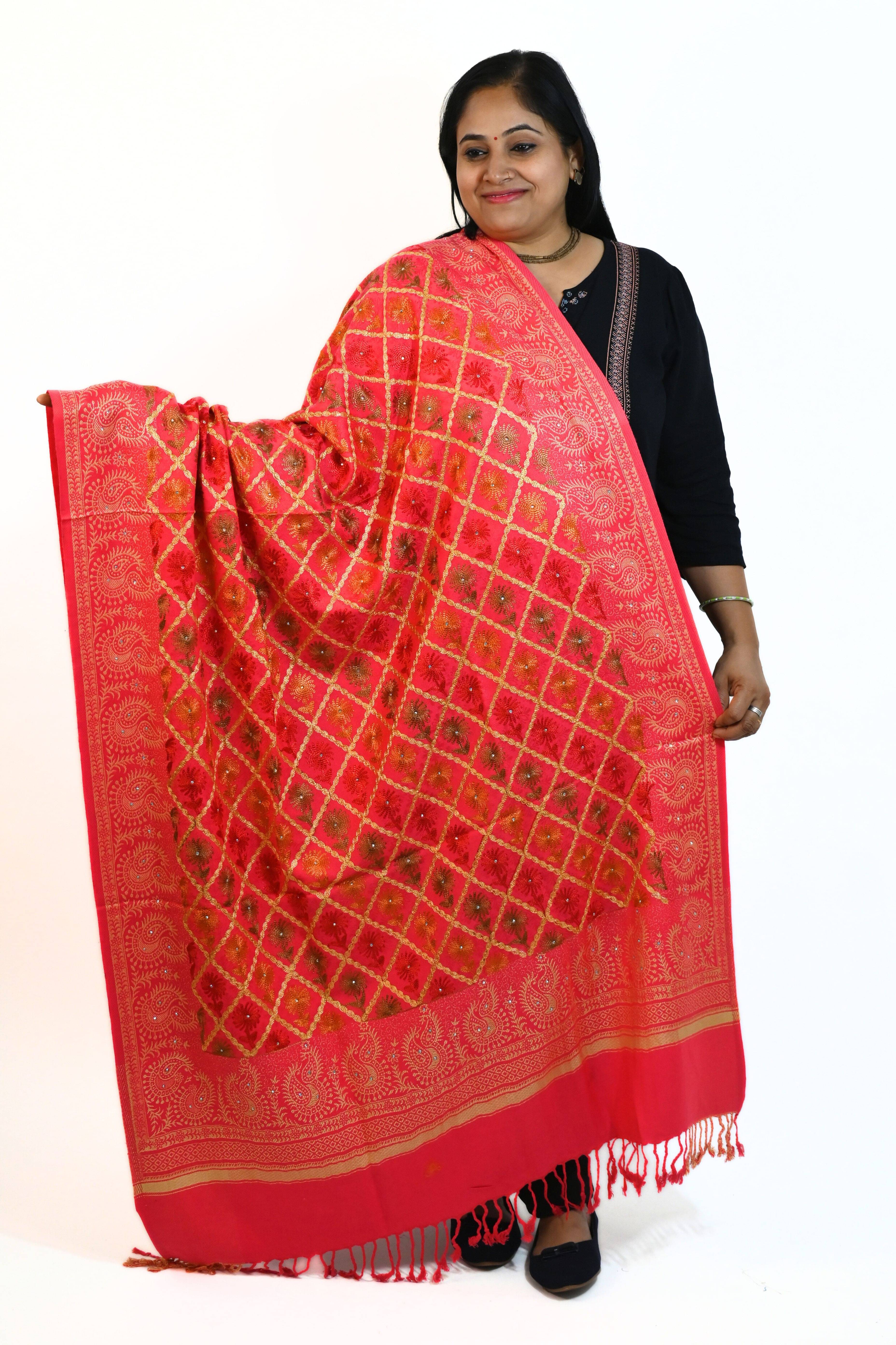     			Vrinde Multicolor Printed Shawl - ( Pack of 1 )