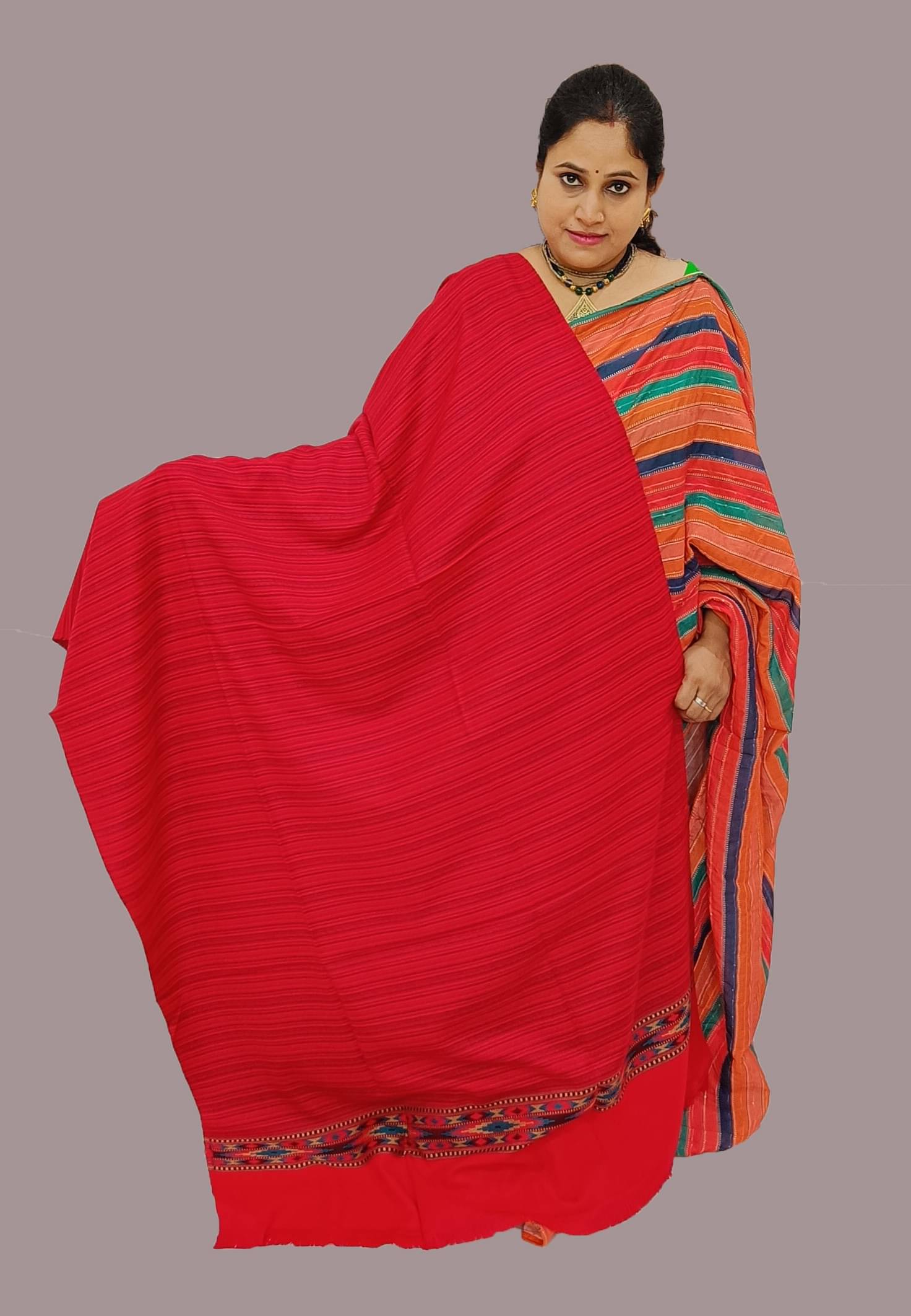 Vrinde Multicolor Striped Shawl - ( Pack of 1 ) Vrinde Multicolor Striped Shawl - ( Pack of 1 )