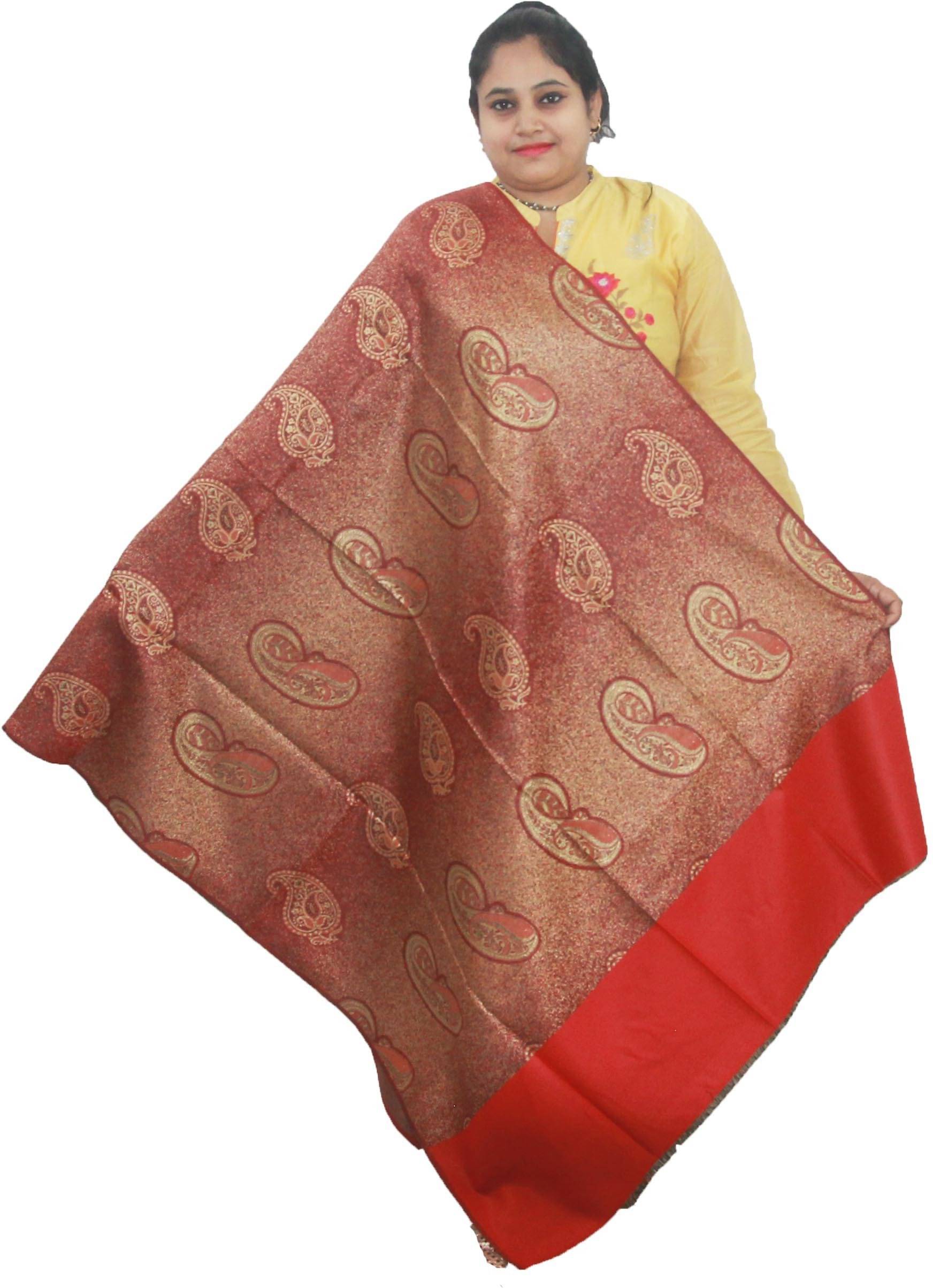 Vrinde Red Printed Shawl - ( Pack of 1 ) Vrinde Red Printed Shawl - ( Pack of 1 )