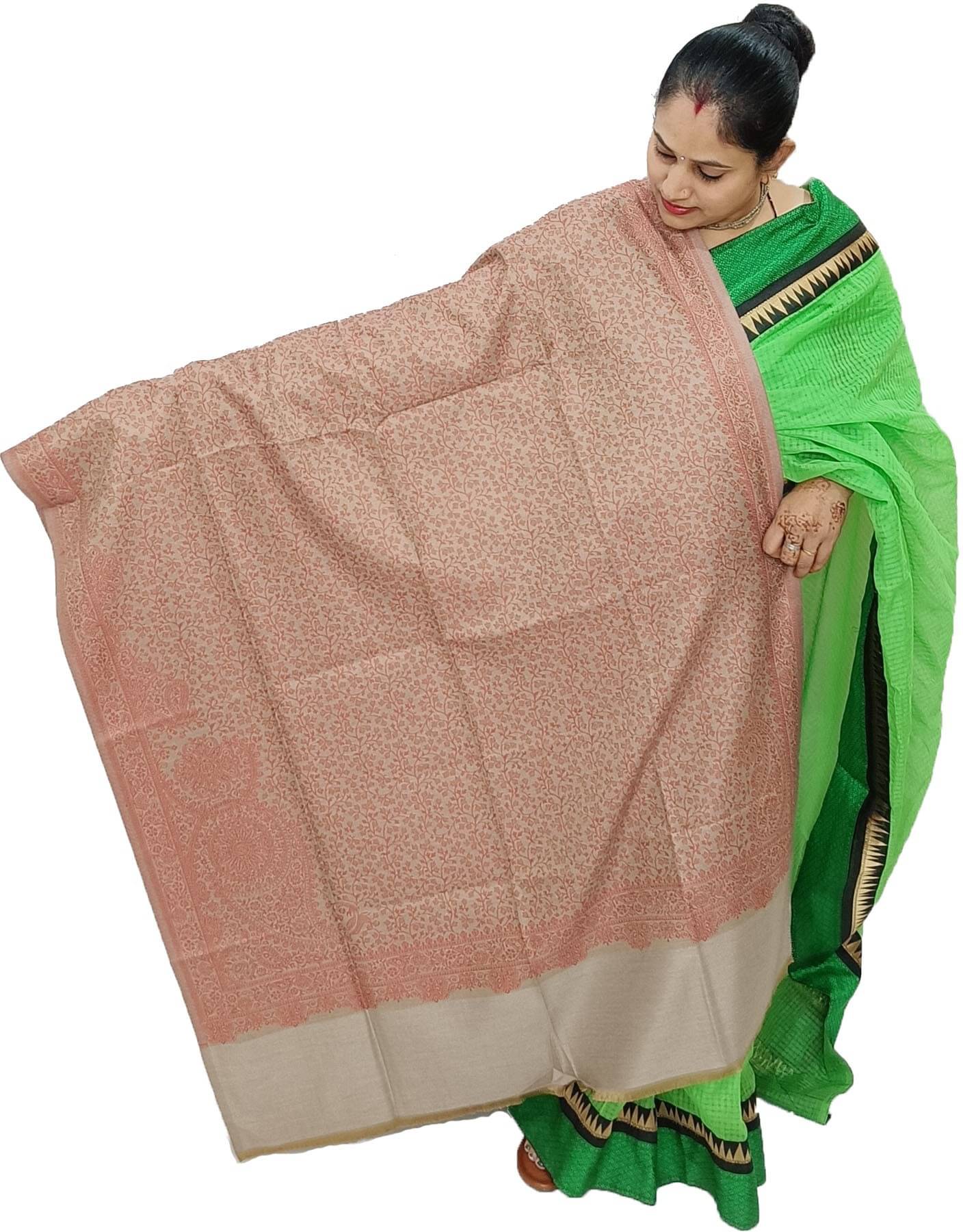 Vrinde Red Self Design Shawl - ( Pack of 1 ) Vrinde Red Self Design Shawl - ( Pack of 1 )