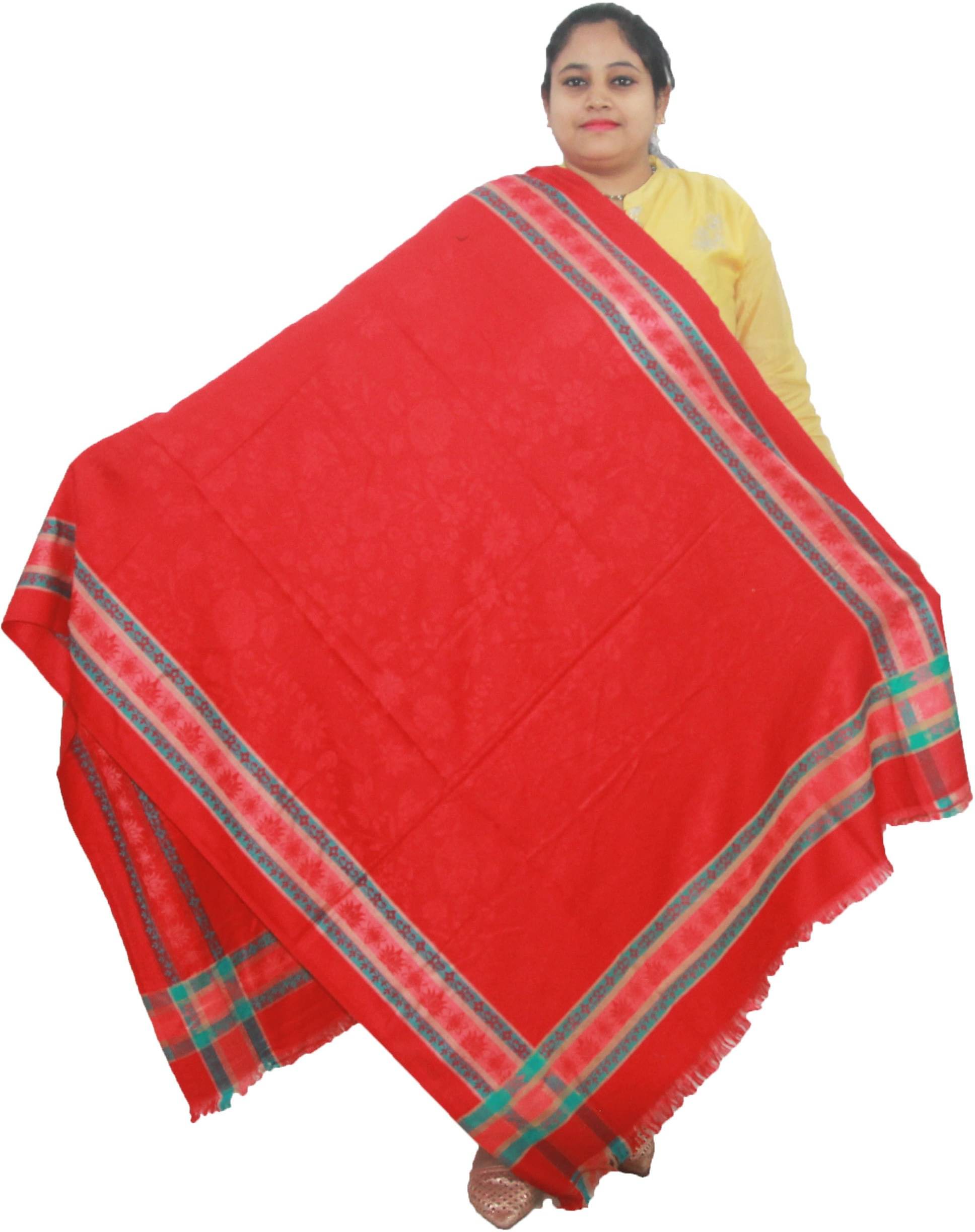 Vrinde Red Striped Shawl - ( Pack of 1 )     			Vrinde Red Striped Shawl - ( Pack of 1 )