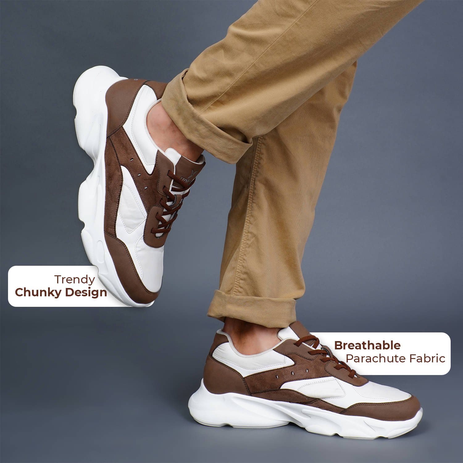     			Yoho YSCMC16M Brown Men's Sneakers