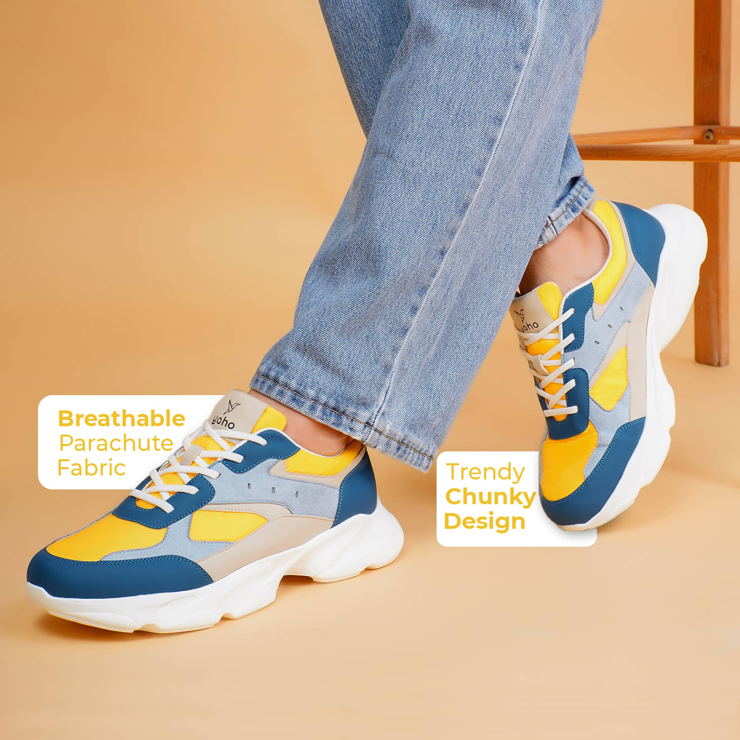     			Yoho YSCMC19M Yellow Men's Sneakers