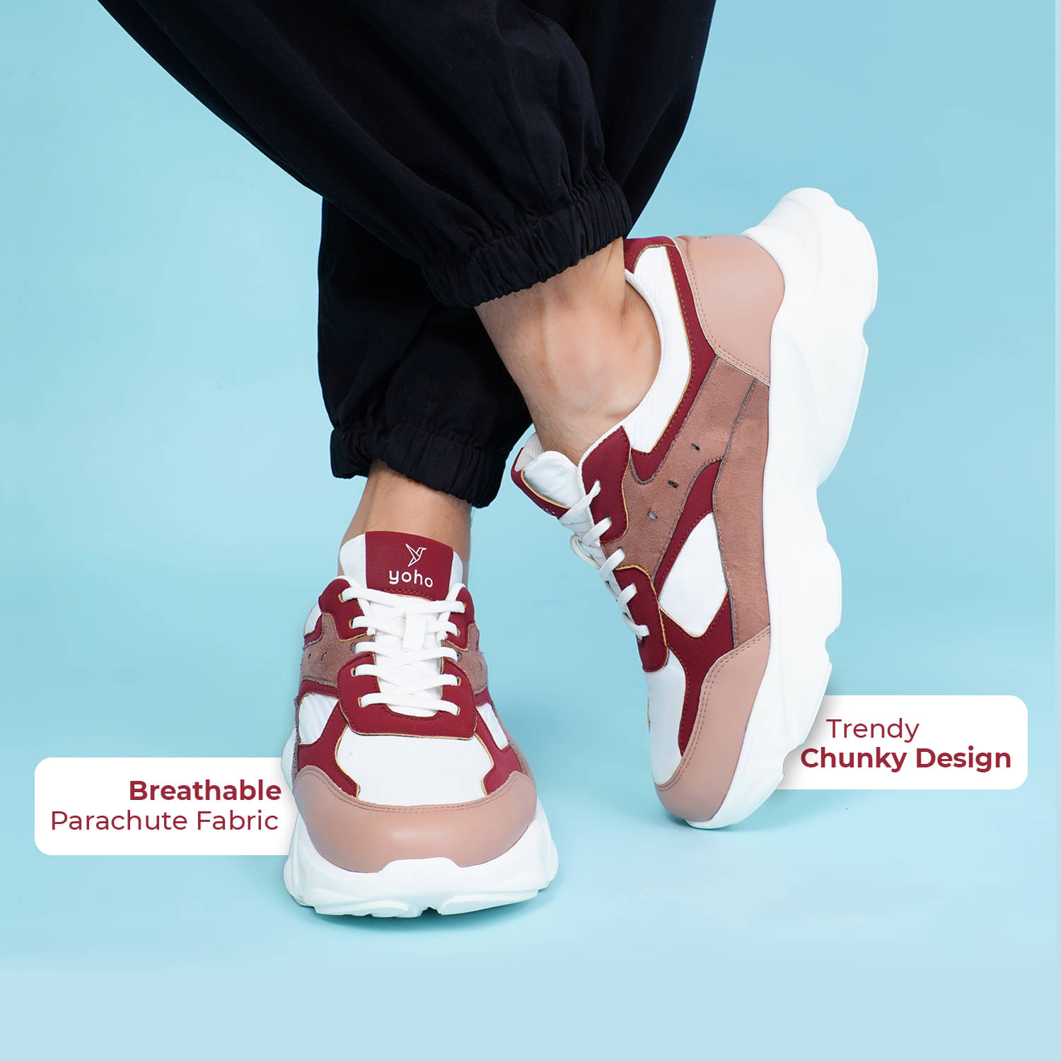     			Yoho YSCMC37M Maroon Men's Sneakers