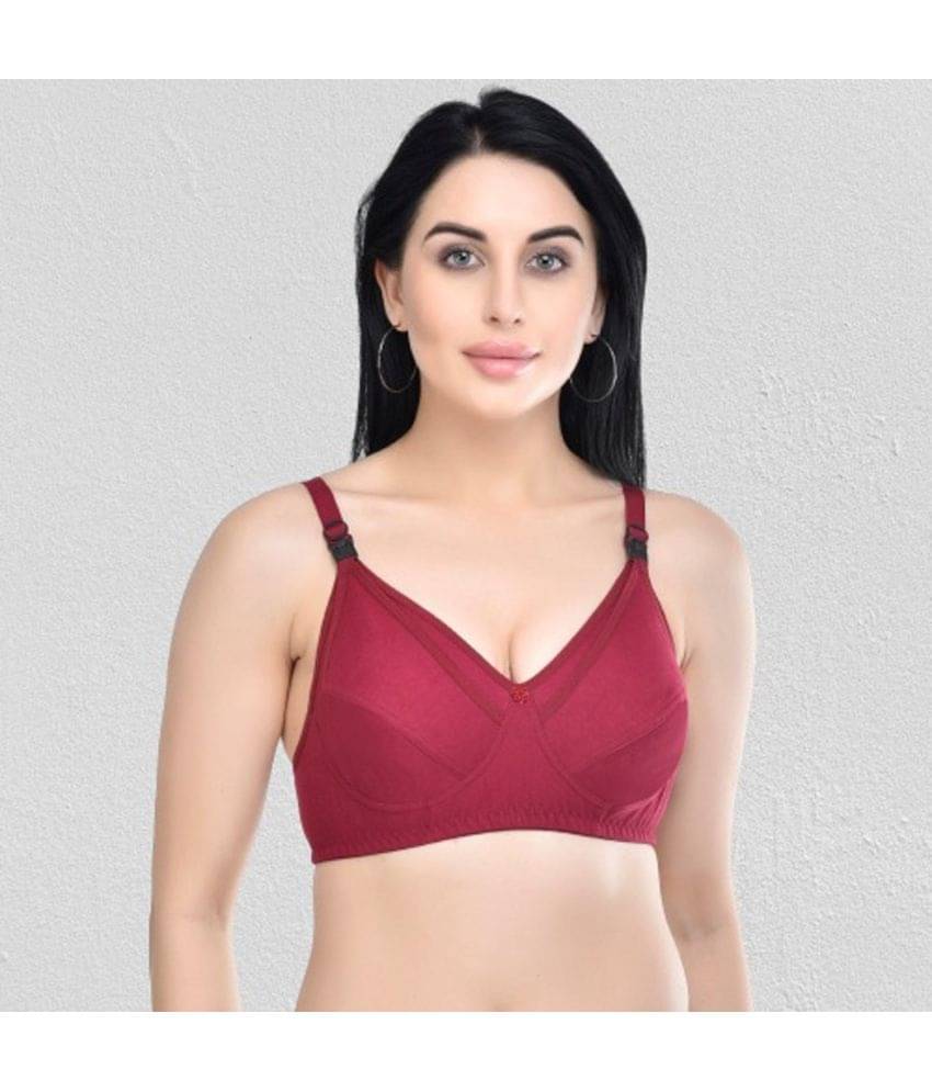 Zourt Cotton Non Padded Women's Everyday Bra ( Maroon )     			Zourt Cotton Non Padded Women's Everyday Bra ( Maroon )