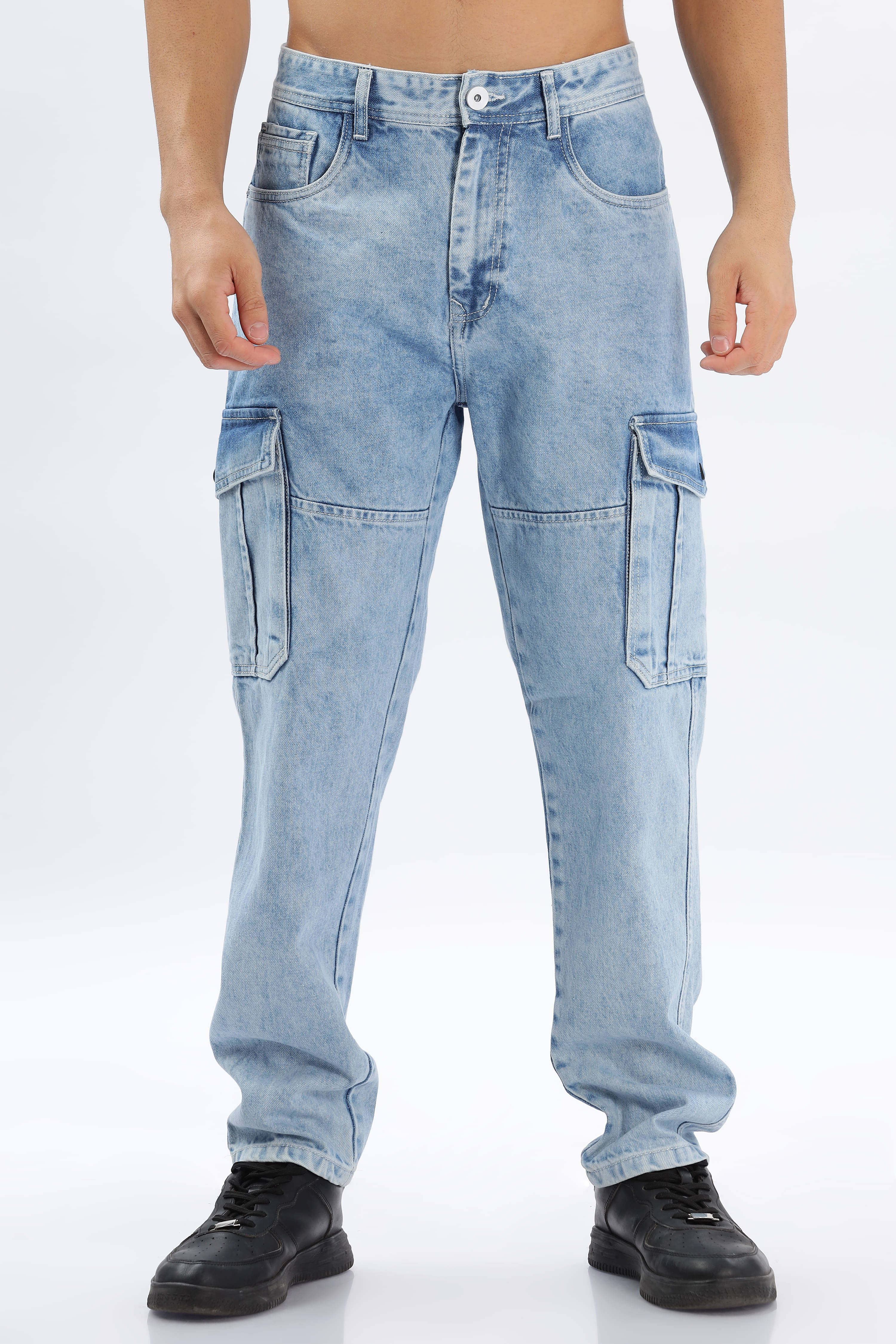     			colorhunt Regular Fit Bleached Men's Jeans - Light Blue ( Pack of 1 )