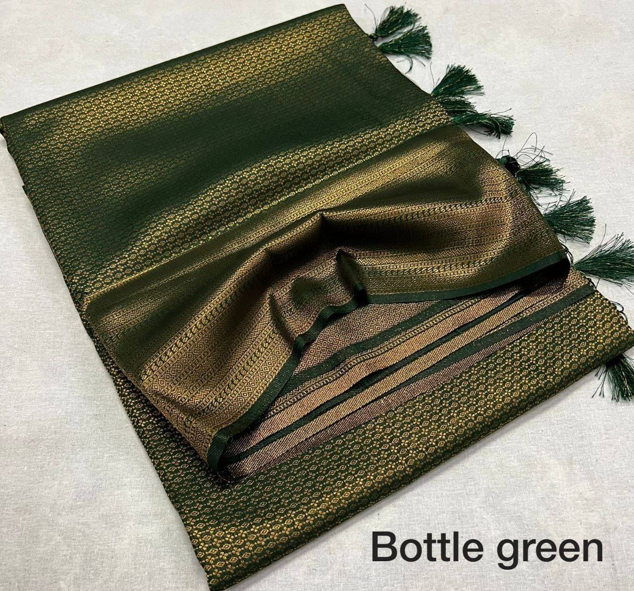 fab woven Art Silk Self Design Saree With Unstitched Blouse Piece ( Green ) fab woven Art Silk Self Design Saree With Unstitched Blouse Piece ( Green )