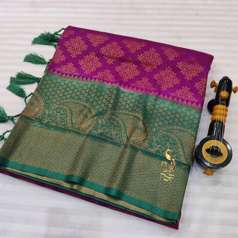 fab woven Banarasi Silk Woven Saree With Unstitched Blouse Piece ( Purple ) fab woven Banarasi Silk Woven Saree With Unstitched Blouse Piece ( Purple )