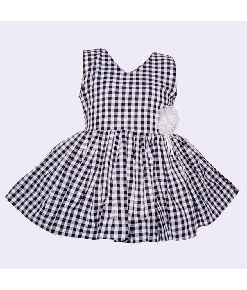 harshvardhanmart.com Cotton A-line Dress For Girls ( Pack of 1 , Black )