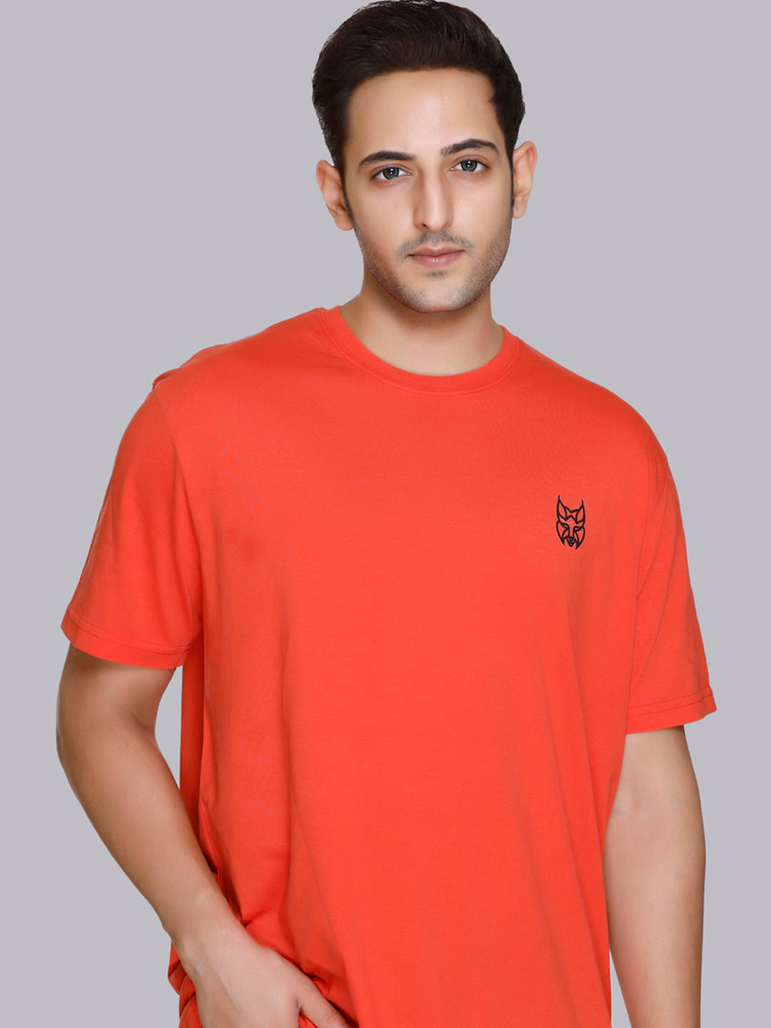 stelvin Pack of 1 Cotton Blend Regular Fit Men's T-Shirt ( Orange ) stelvin Pack of 1 Cotton Blend Regular Fit Men's T-Shirt ( Orange )