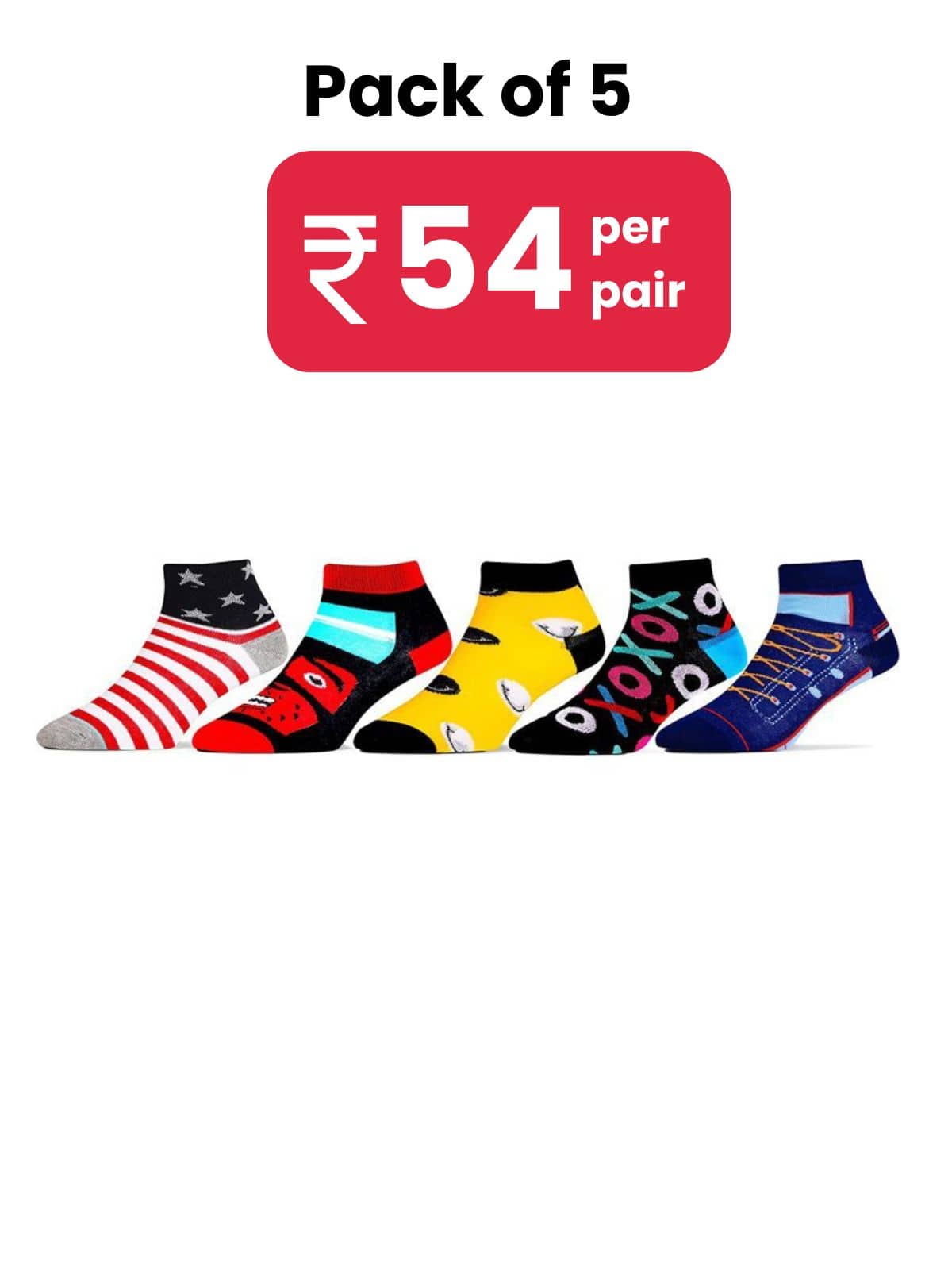 RC. ROYAL CLASS Boys & Girls Printed Ankle Length Cotton Multicolored Socks(Pack of 5 Pairs) - Socks | Buy online on ZillyBuy