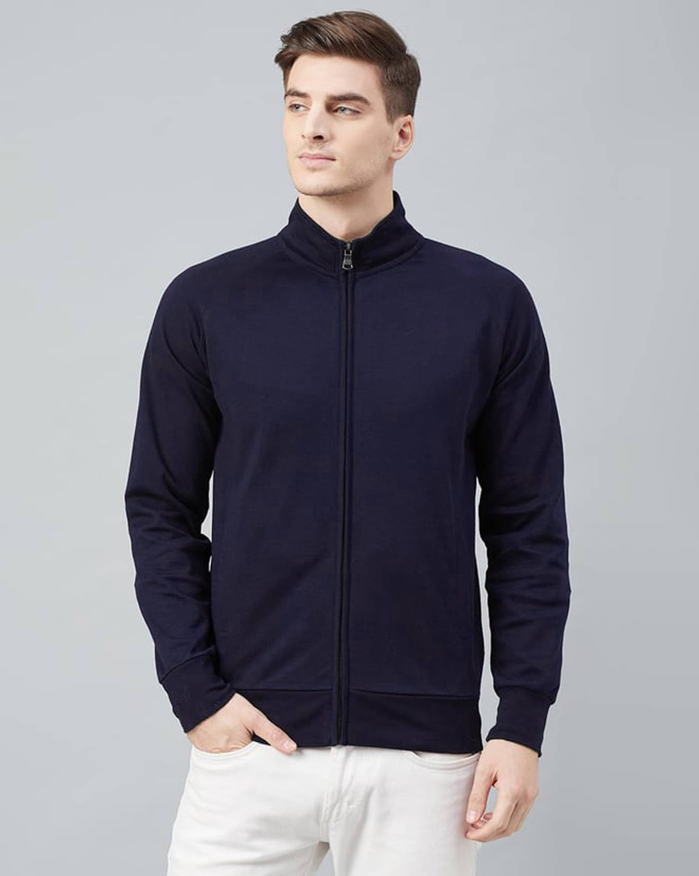     			AUSK Fleece Men's Casual Jacket - Blue ( Pack of 1 )
