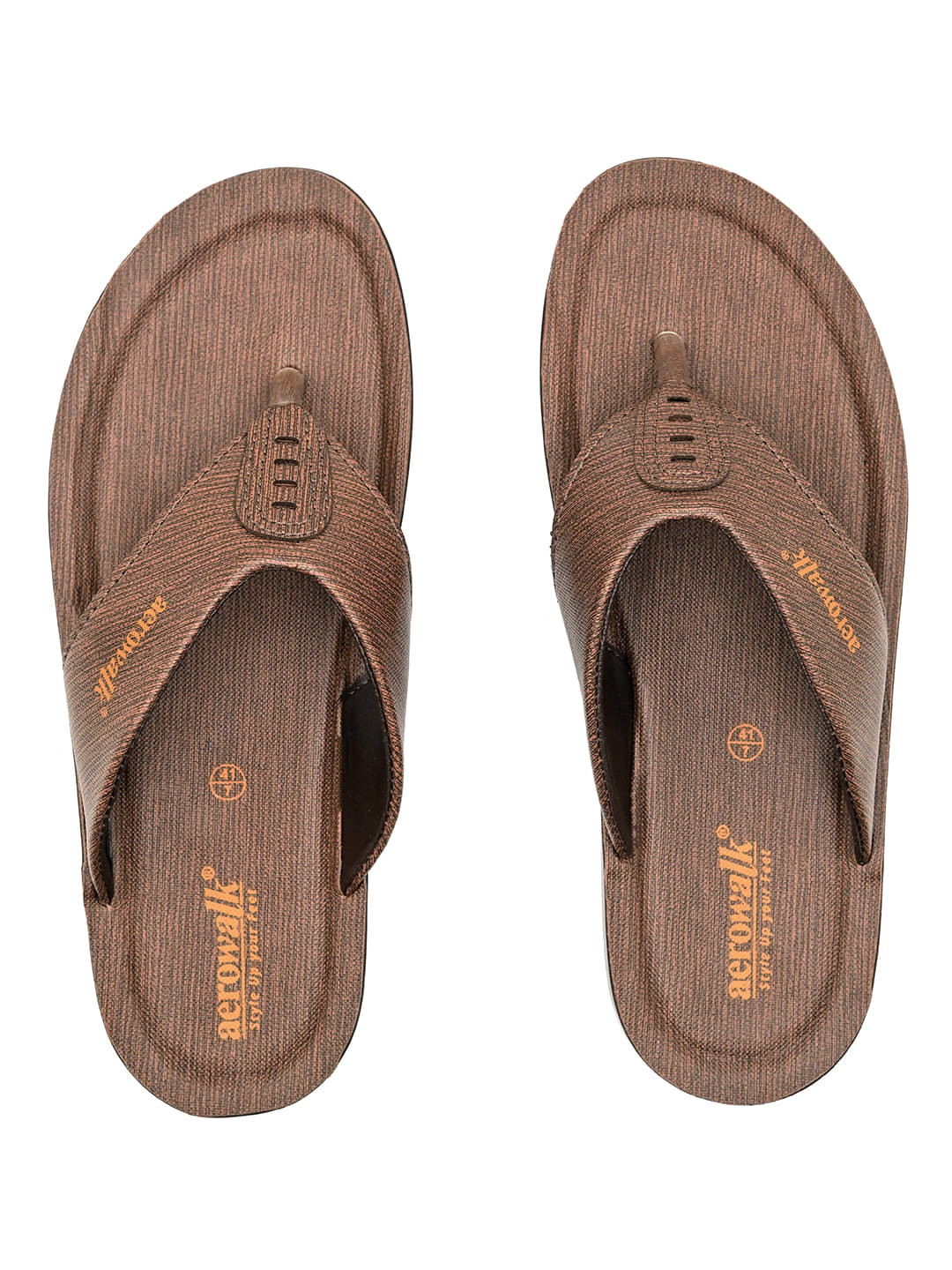     			Aerowalk Brown Men's Thong Flip Flop