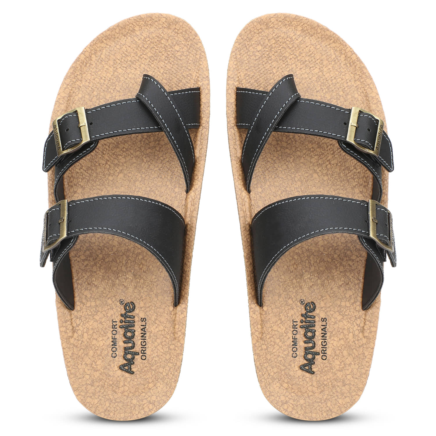 Aqualite Black Men's Slide Flip Flop