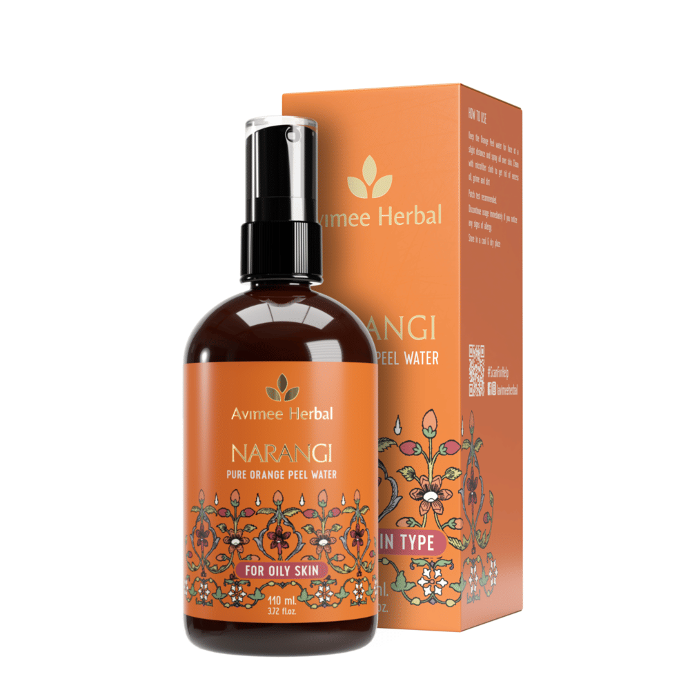 Avimee Herbal Narangi Water Face Toner, Orange Peel Extract to Minimize Pores, 110 ml (Pack of 1)