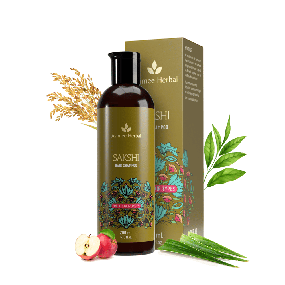 Avimee Herbal Sakshi Shampoo Deep Cleansing with Aloe Vera, ACV, Rice Protein & Tea Tree SLES-Free 200 ml (Pack of 1) Avimee Herbal Sakshi Shampoo Deep Cleansing with Aloe Vera, ACV, Rice Protein & Tea Tree SLES-Free 200 ml (Pack of 1)
