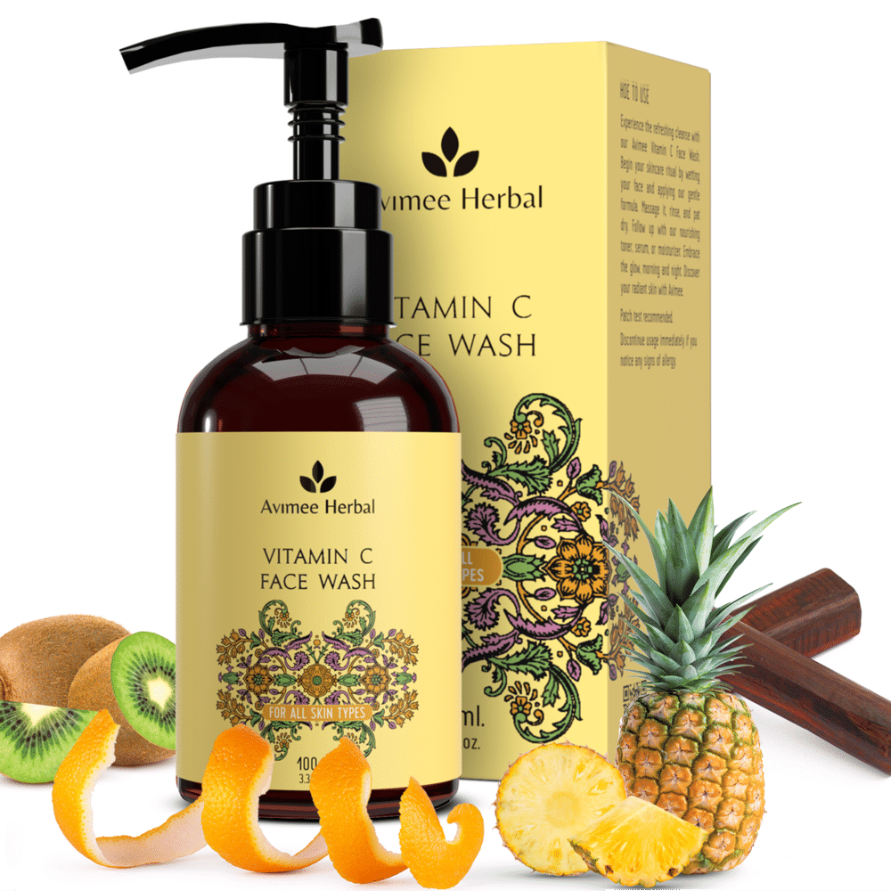     			Avimee Herbal Vitamin C Face Wash Gently Cleanses Acne-Prone, Dull & Oily Skin 100 ml, (Pack of 1)