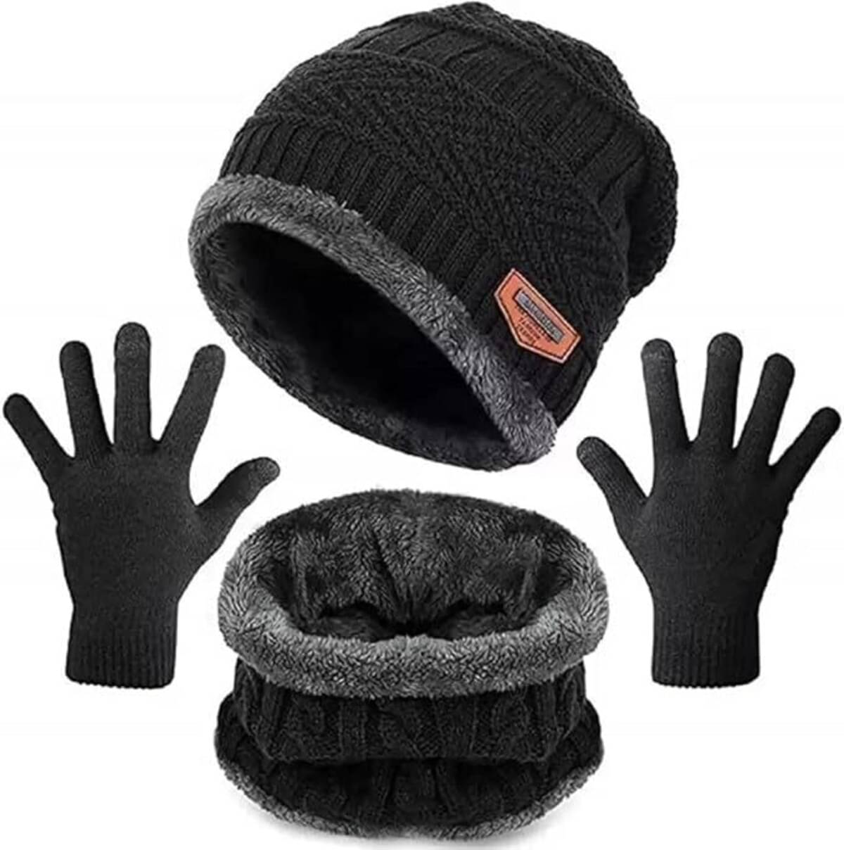 BAYEMA Black Woollen Men's Cap ( Pack of 3 ) BAYEMA Black Woollen Men's Cap ( Pack of 3 )