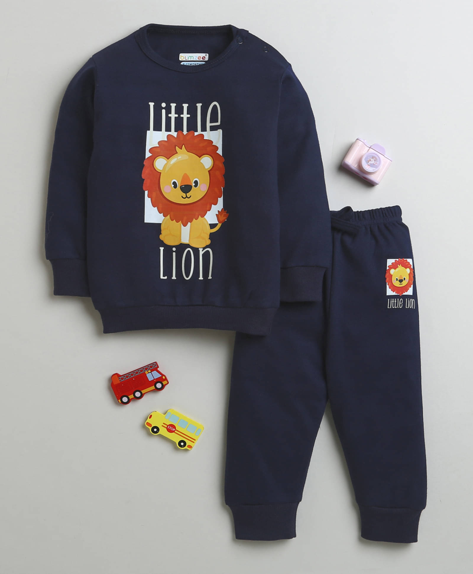 BUMZEE Pack of 1 Baby Boys Cotton Sweatshirt & Jogger Set ( Navy ) BUMZEE Pack of 1 Baby Boys Cotton Sweatshirt & Jogger Set ( Navy )