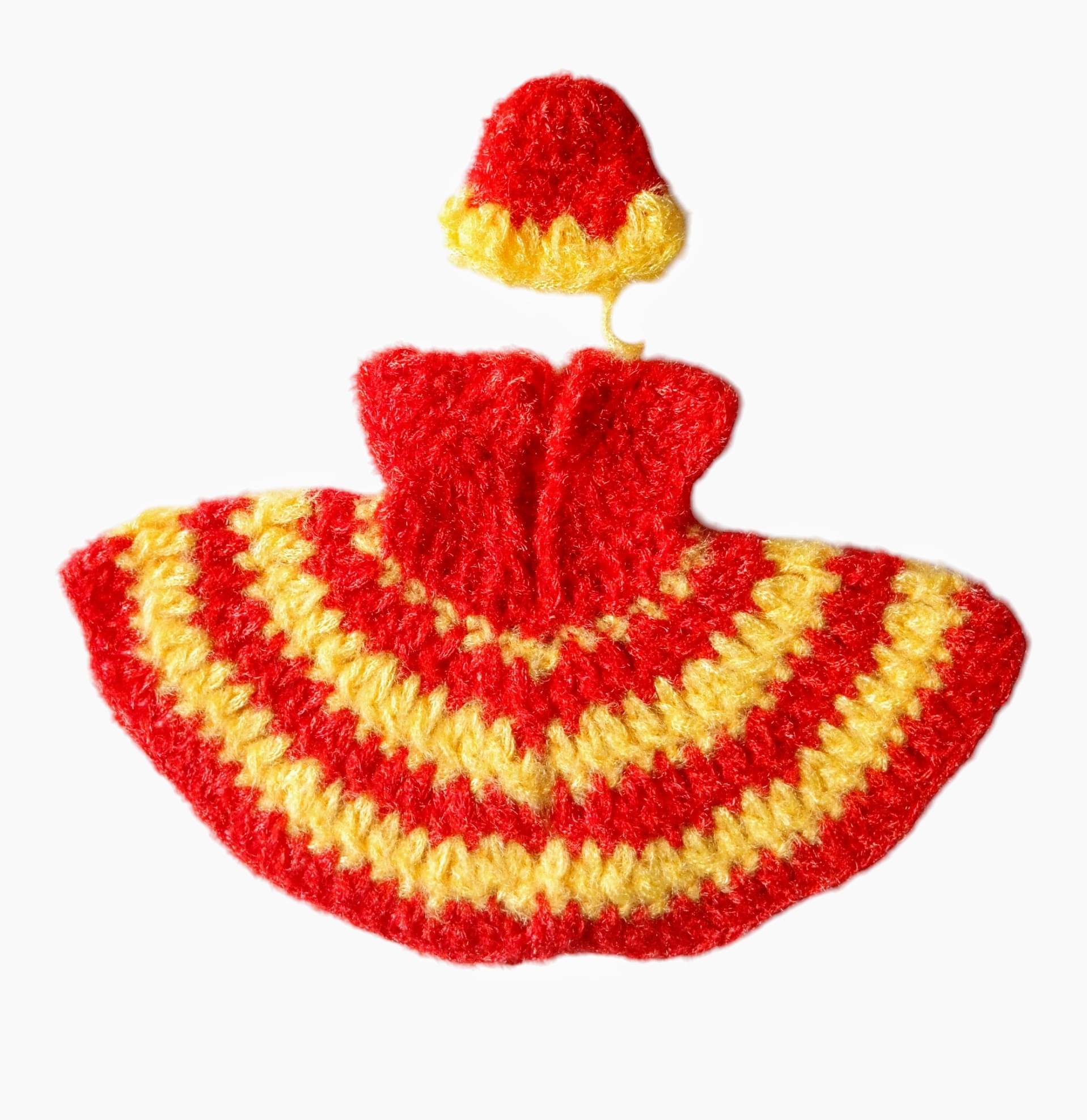     			Cherry Tree Laddu Gopal Red Wool Dress ( Pack of 1 )