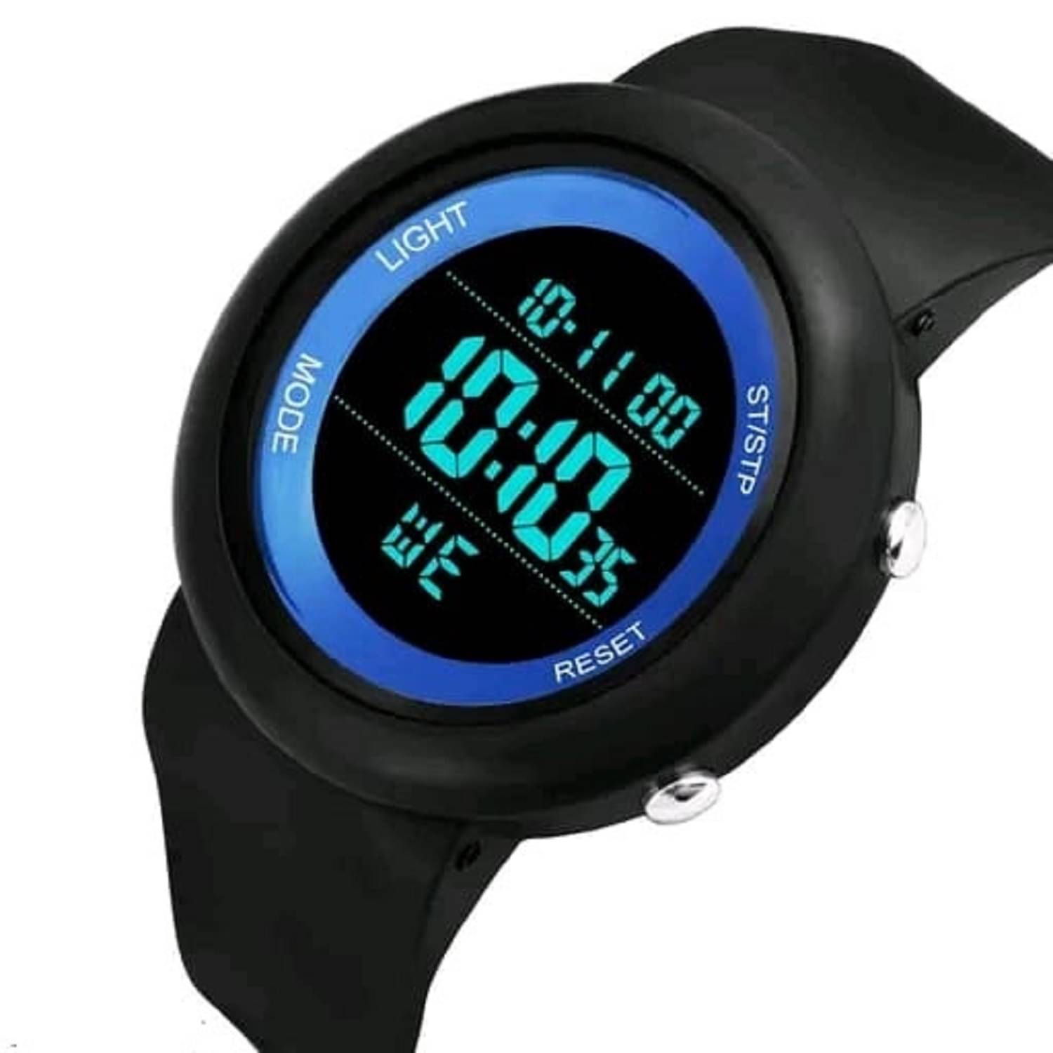     			Cosmic Black PU Digital Men's Watch