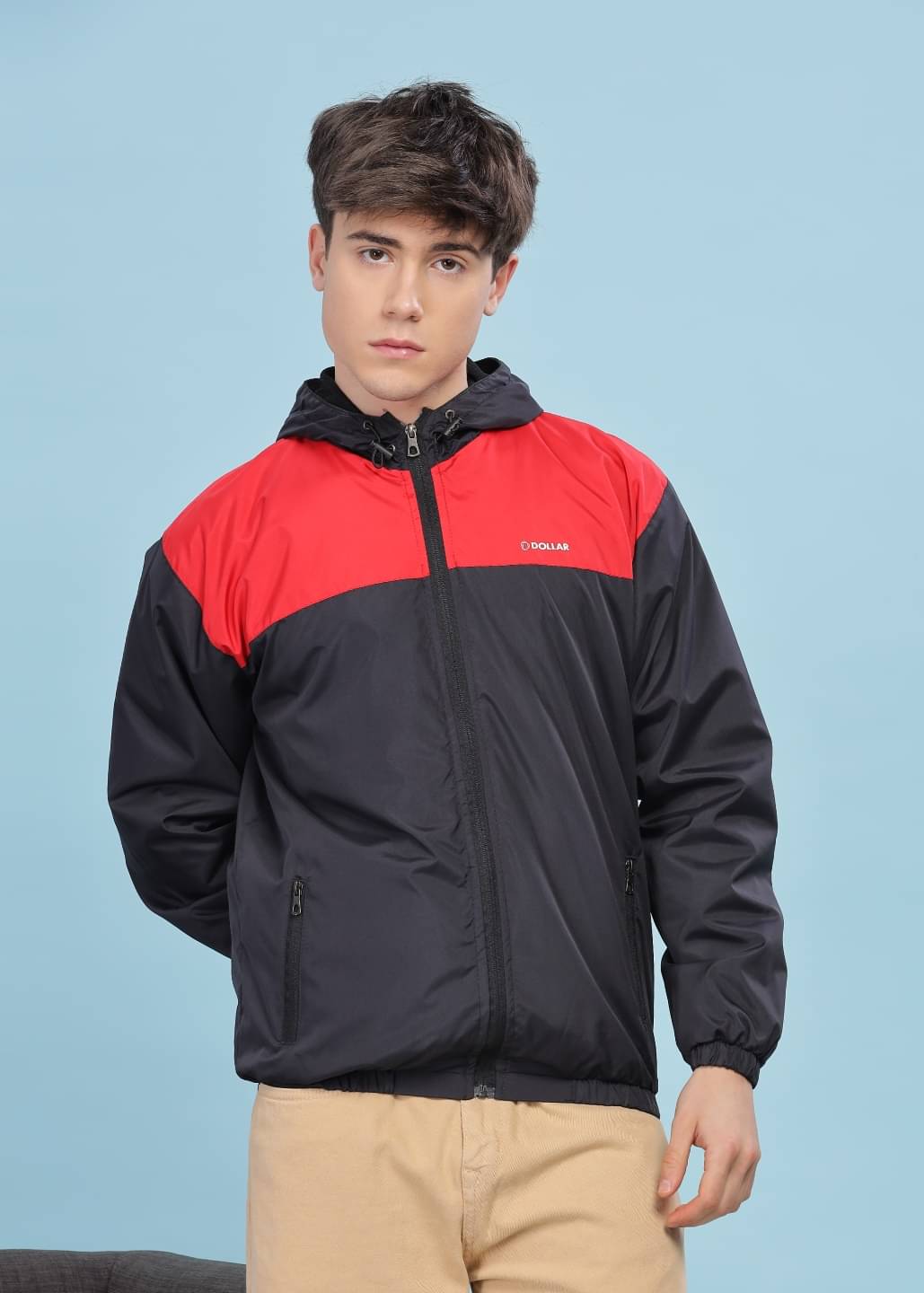     			Dollar Polyester Blend Men's Windcheater Jacket - Red ( Pack of 1 )